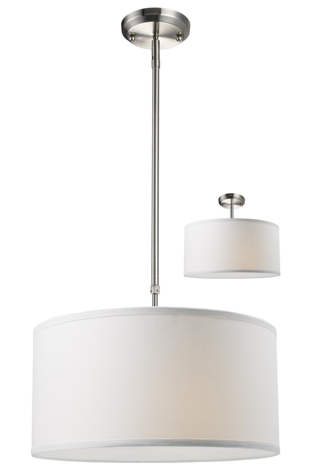 Albion 3-Light Pendant Light In Brushed Nickel