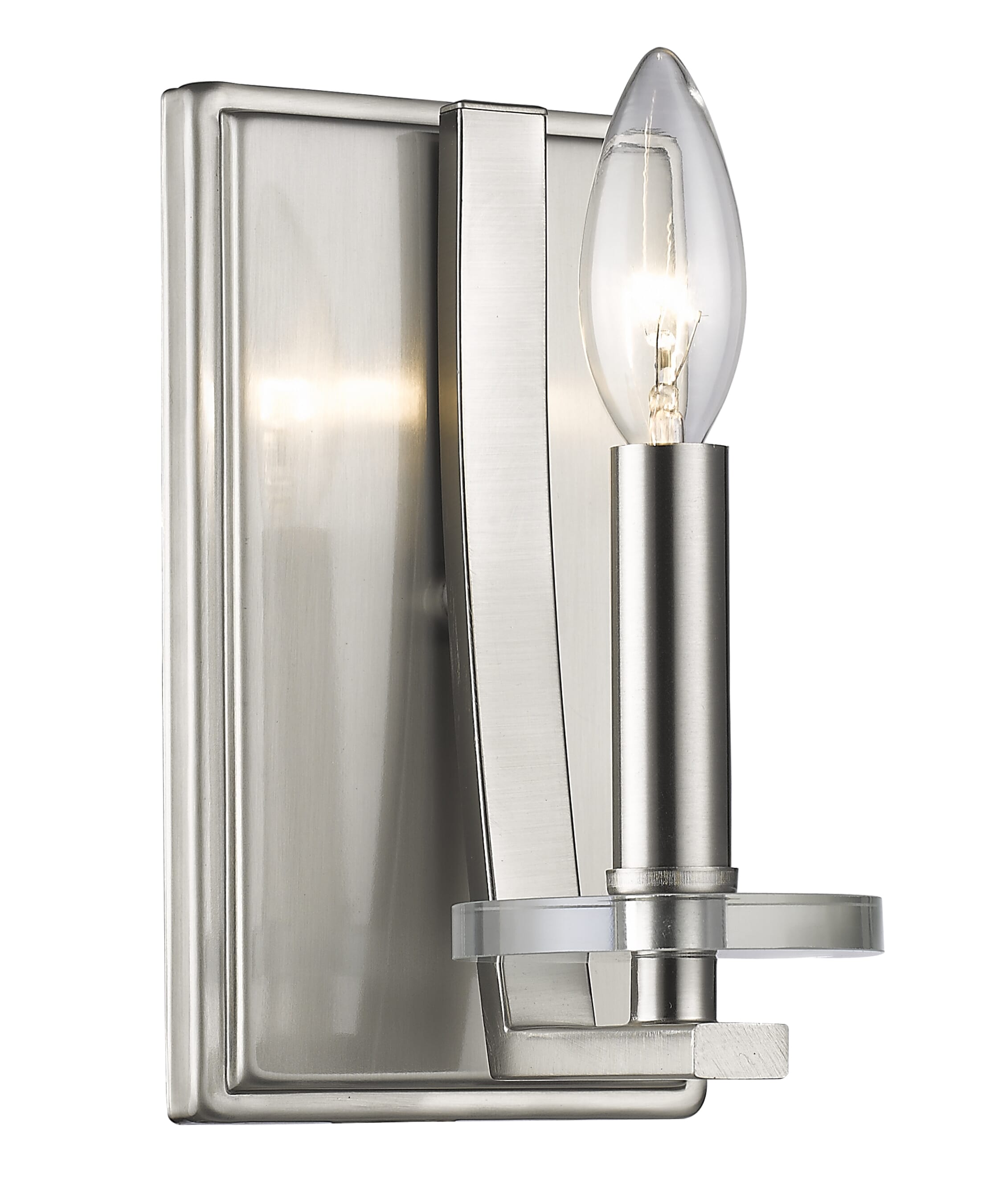 Verona 1-Light Wall Sconce In Brushed Nickel