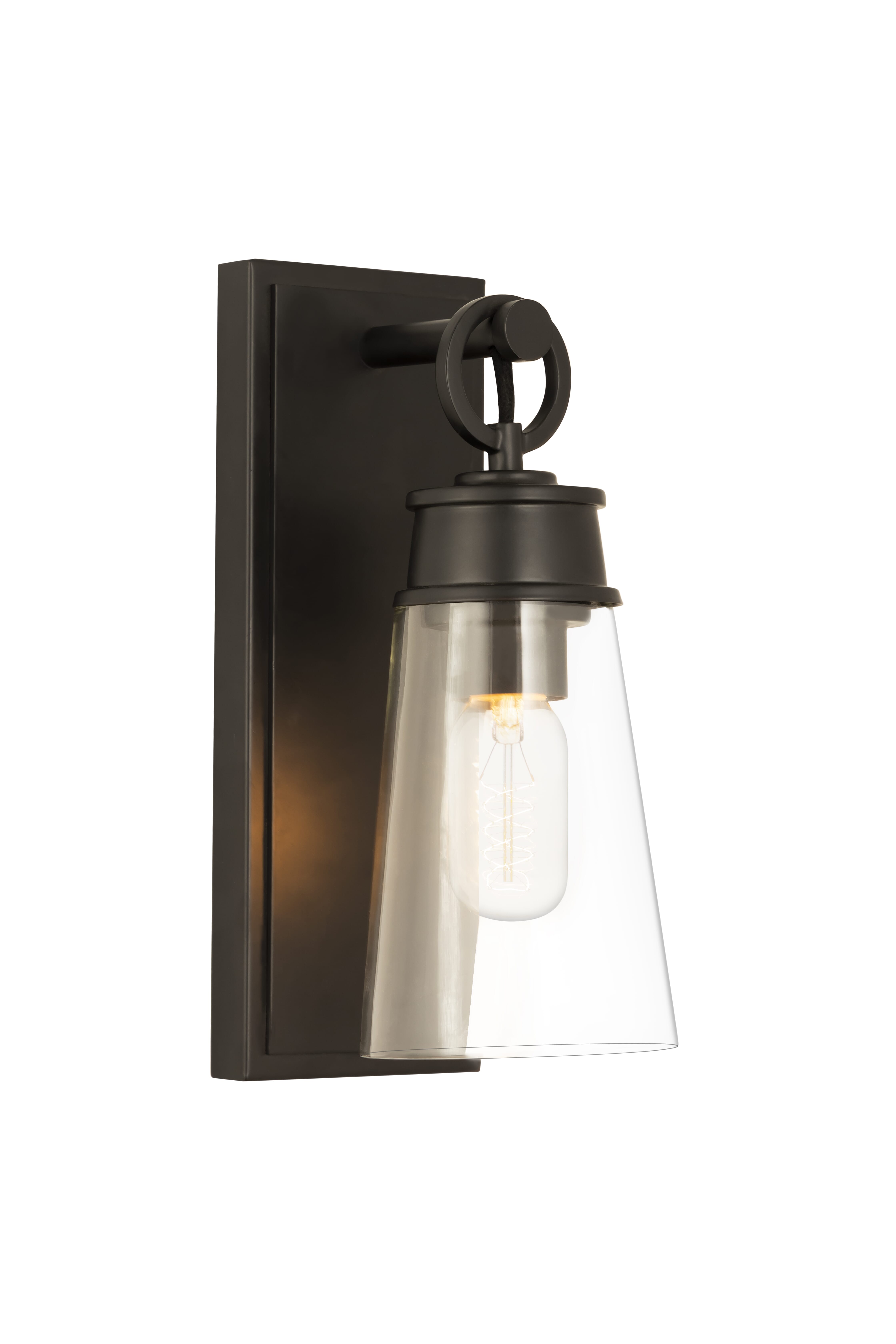 Wentworth 1-Light Wall Sconce In Matte Black