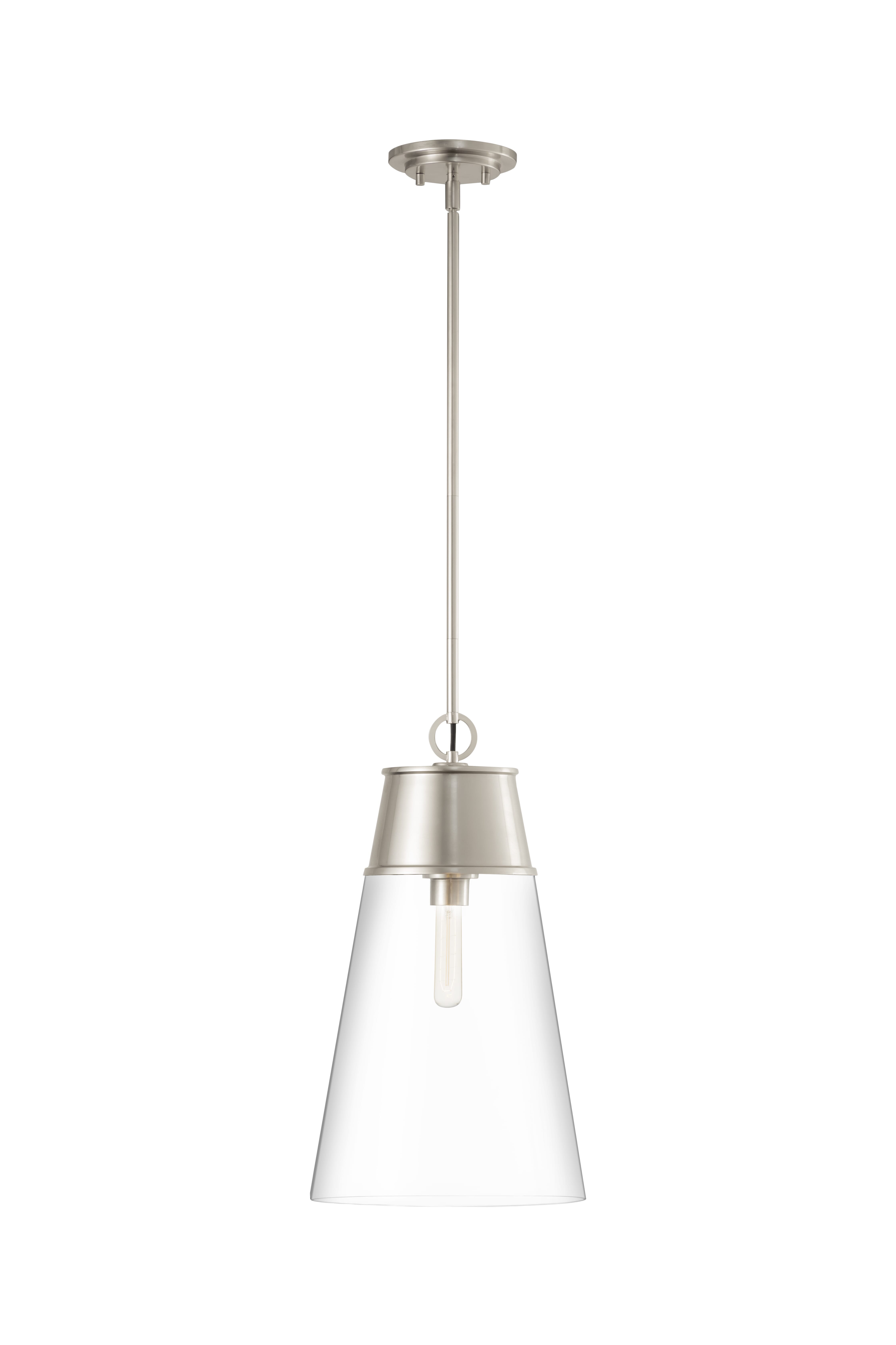 Wentworth 1-Light Pendant Light In Brushed Nickel