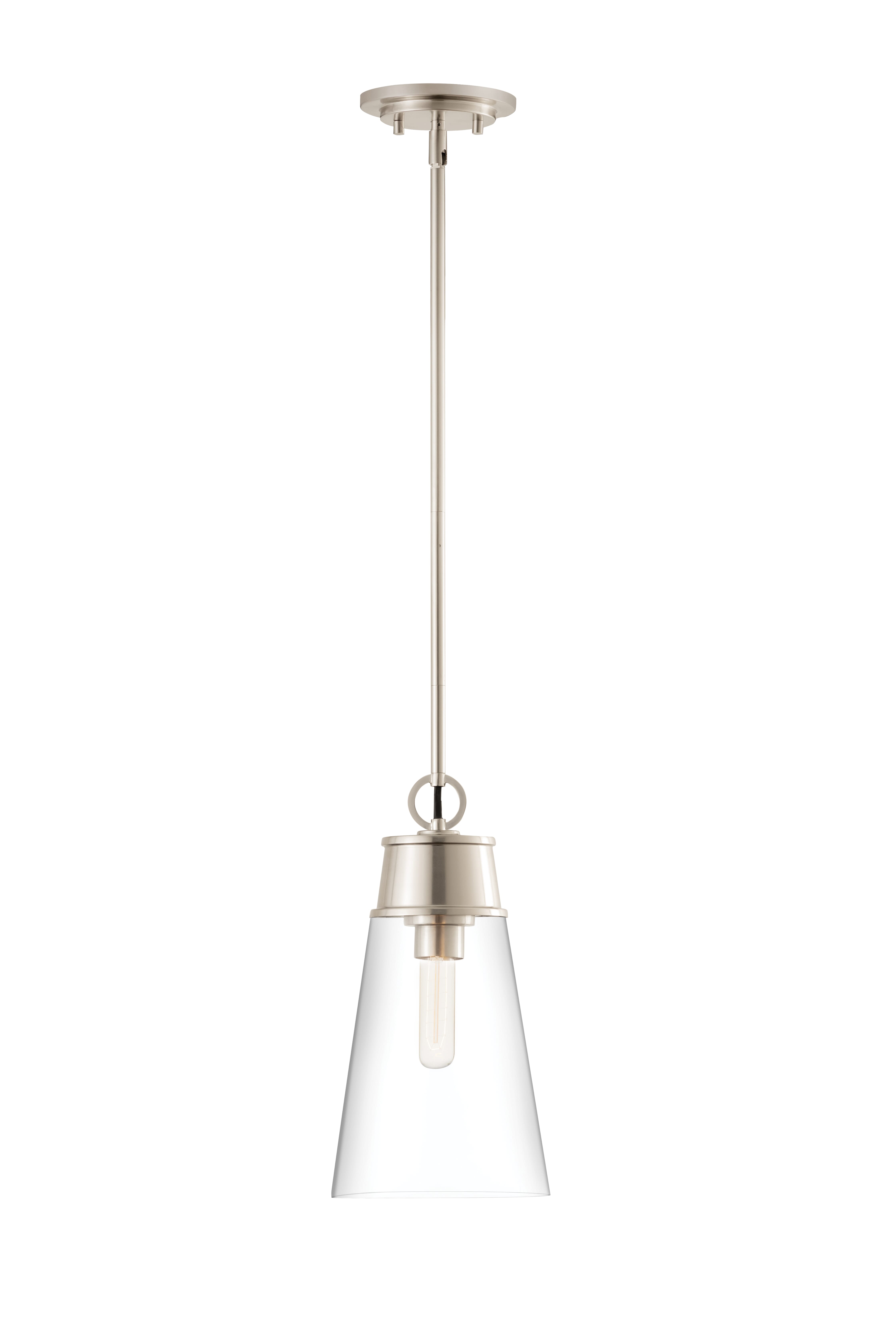 Wentworth 1-Light Pendant Light In Brushed Nickel