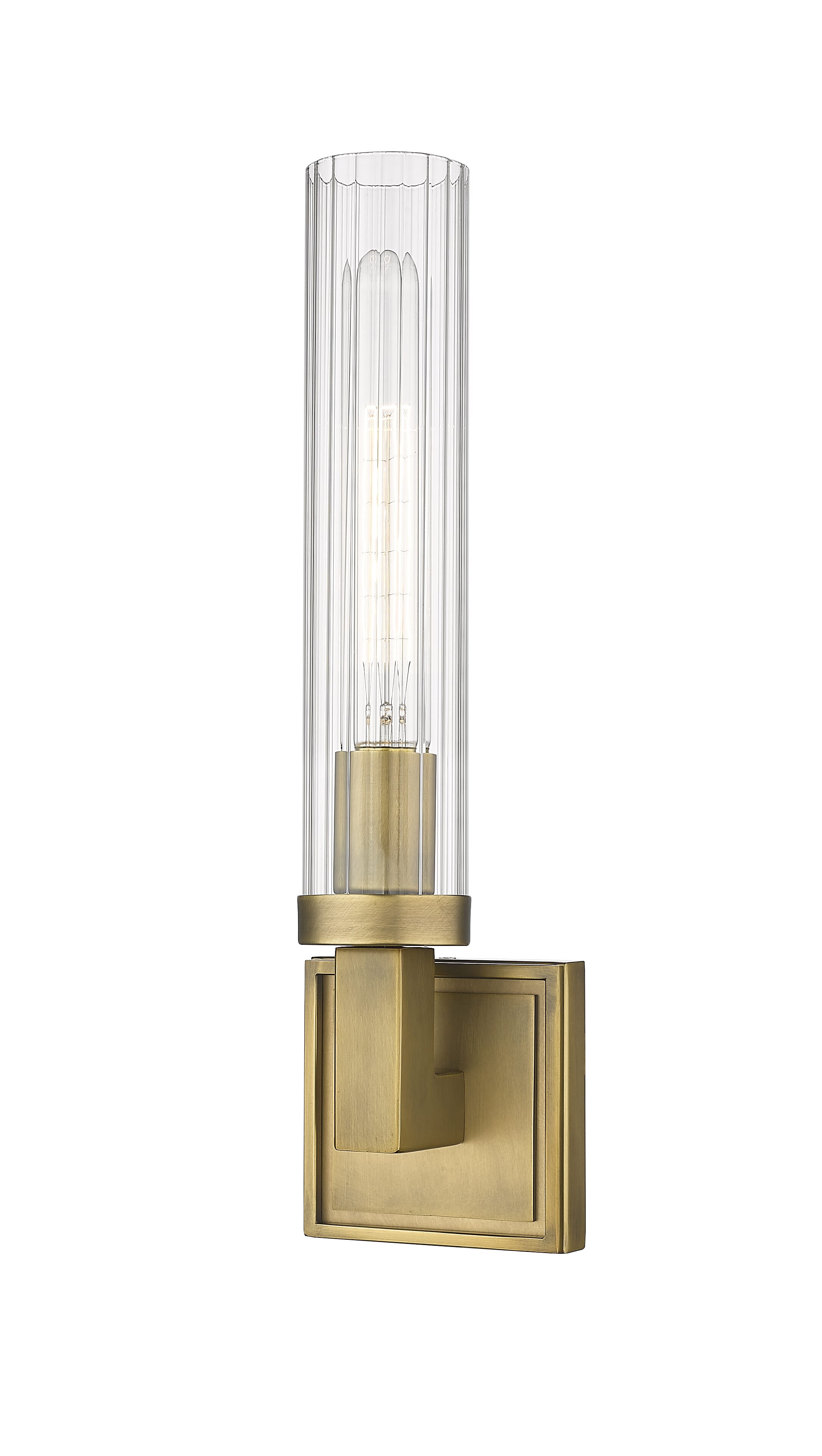 Beau 1-Light Wall Sconce In Rubbed Brass