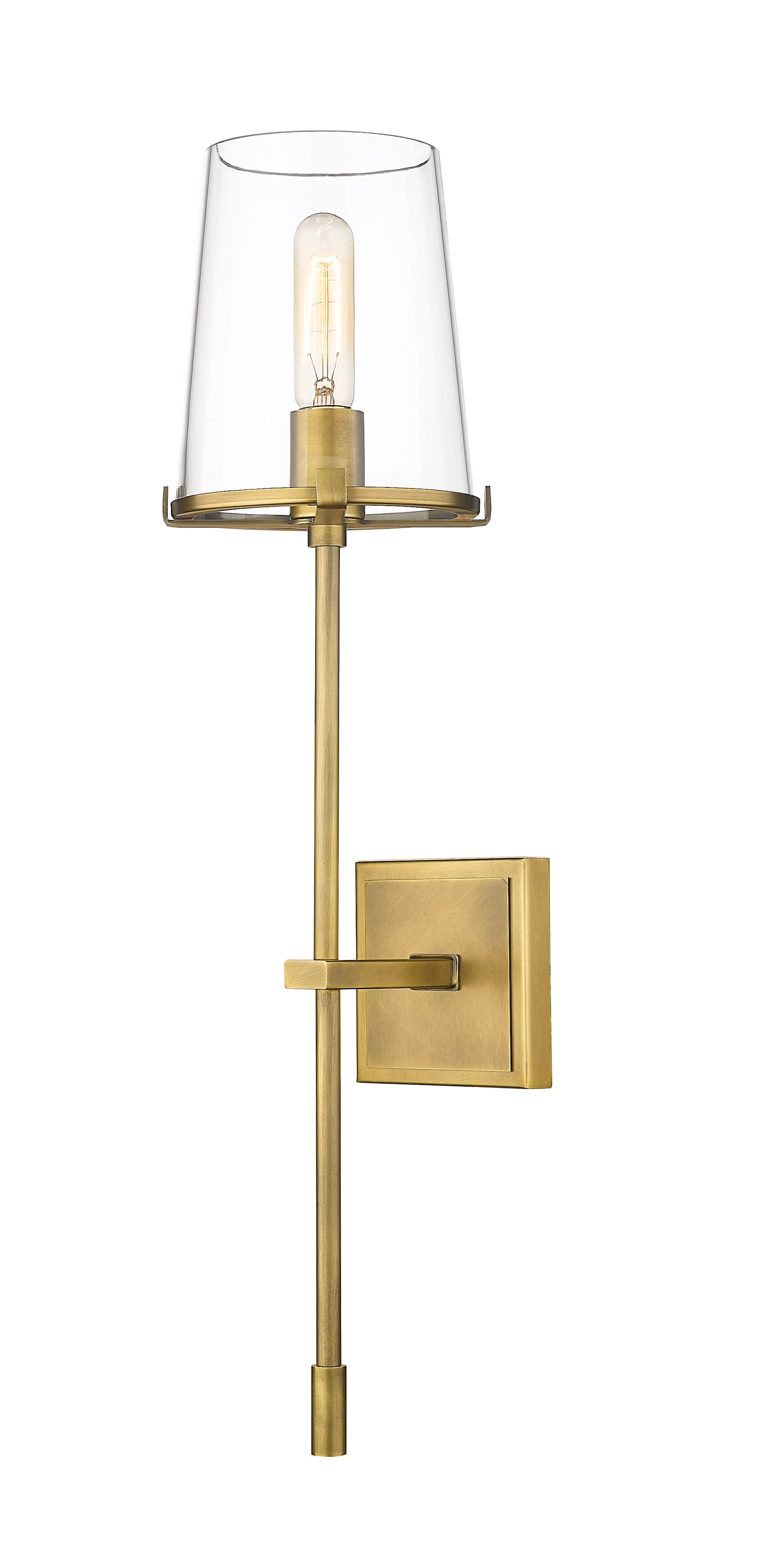 Callista 1-Light Wall Sconce In Rubbed Brass