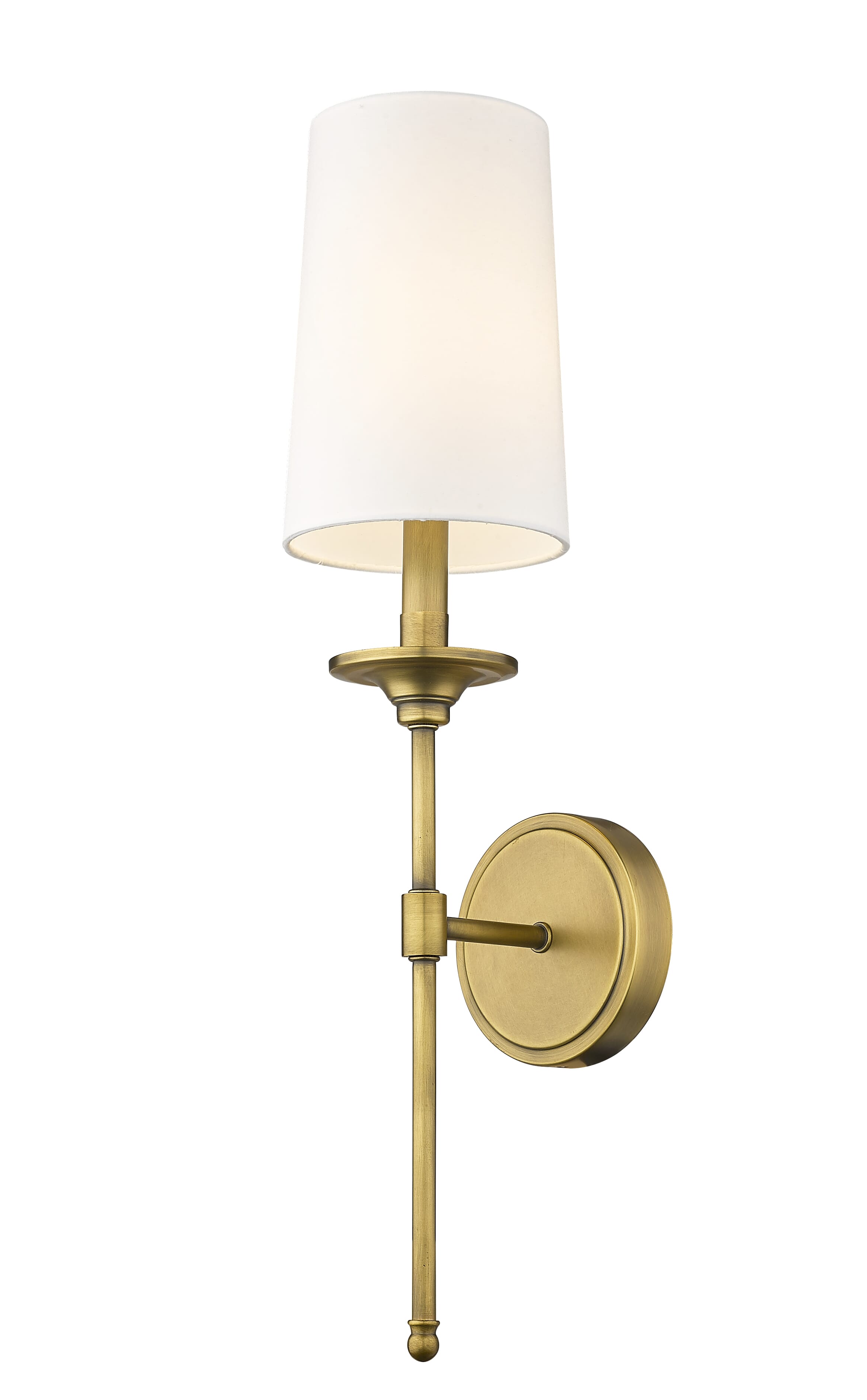 Emily 1-Light Wall Sconce In Rubbed Brass