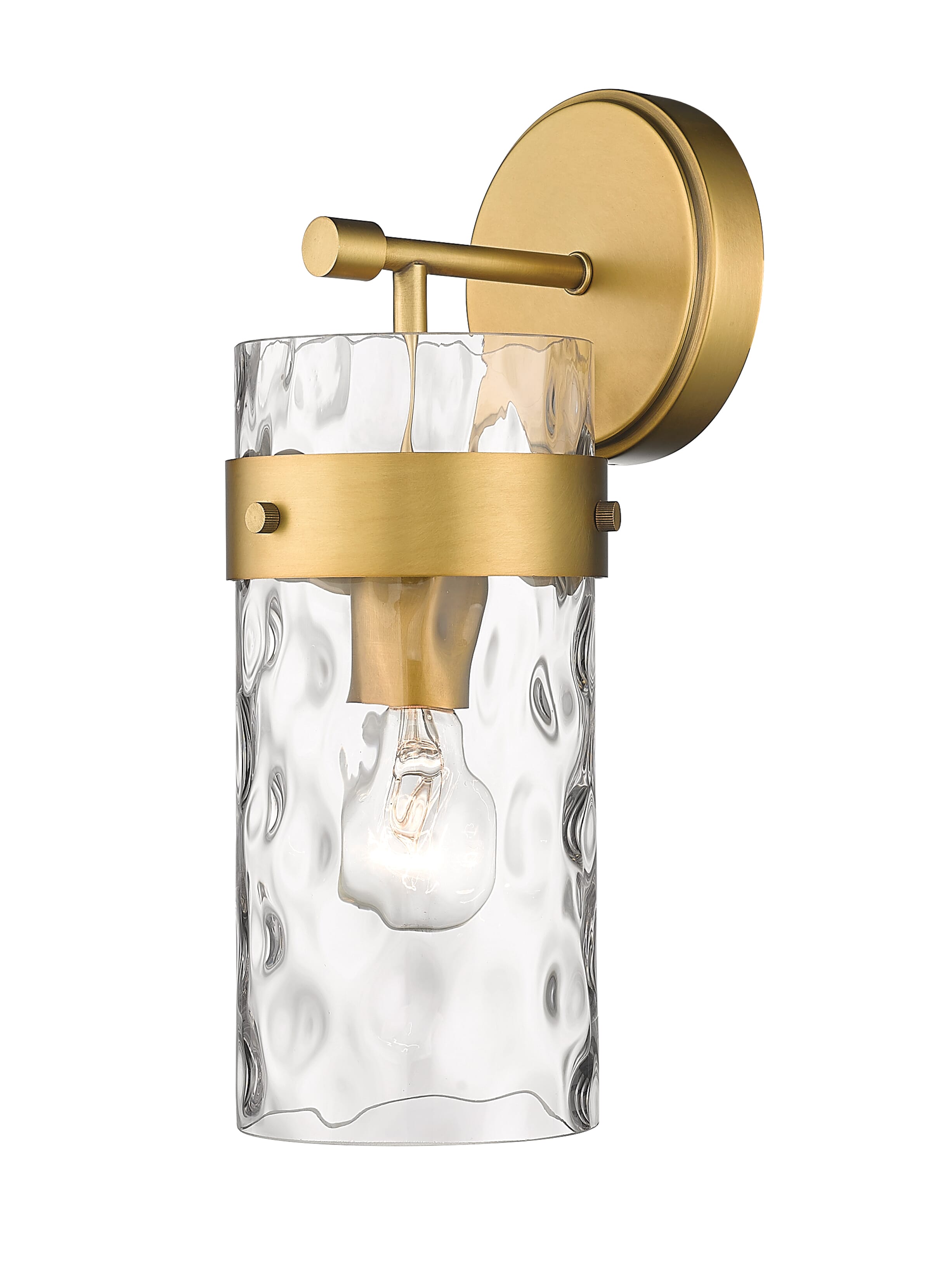 Fontaine 1-Light Wall Sconce In Rubbed Brass