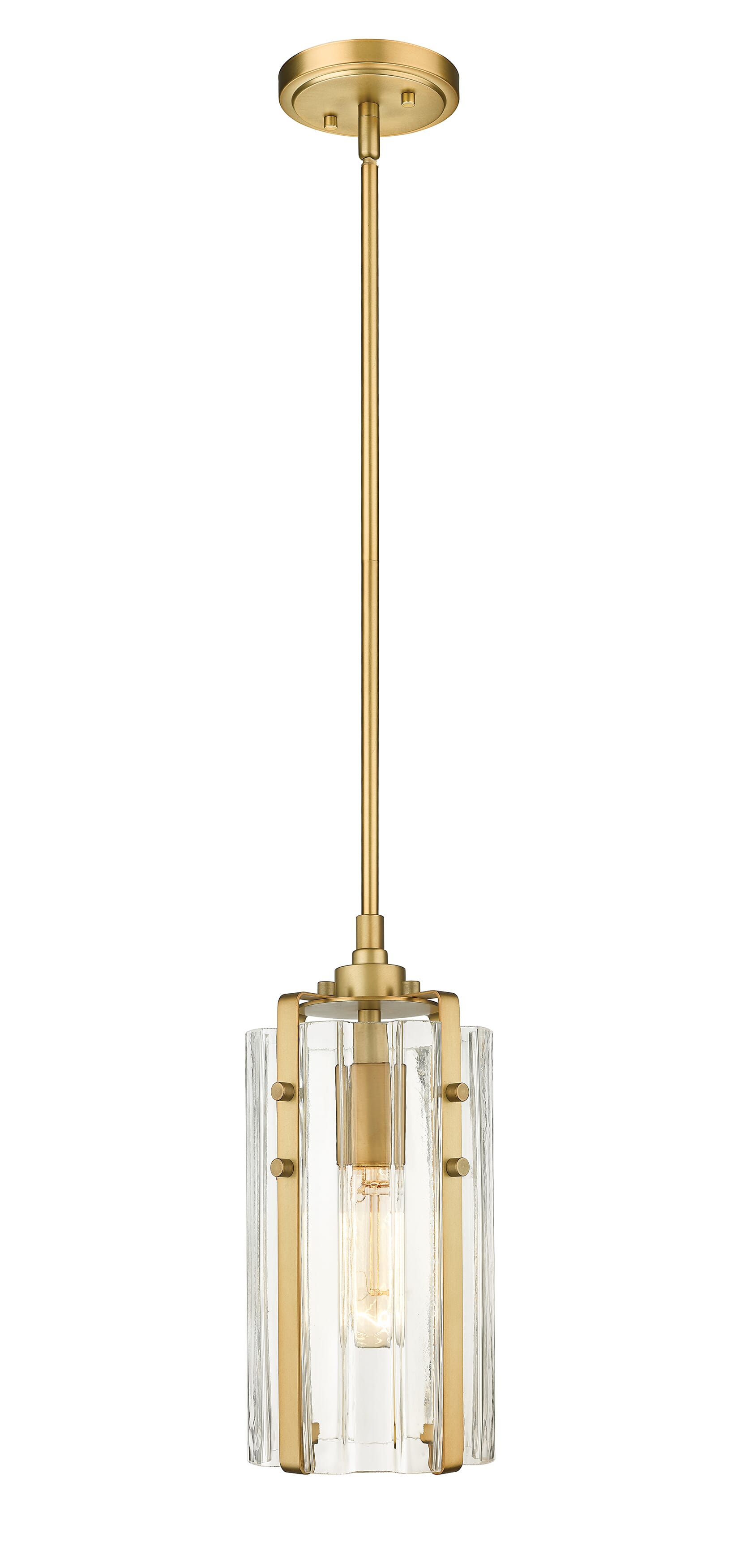 Alverton 1-Light Mini Pendant Light In Rubbed Brass
