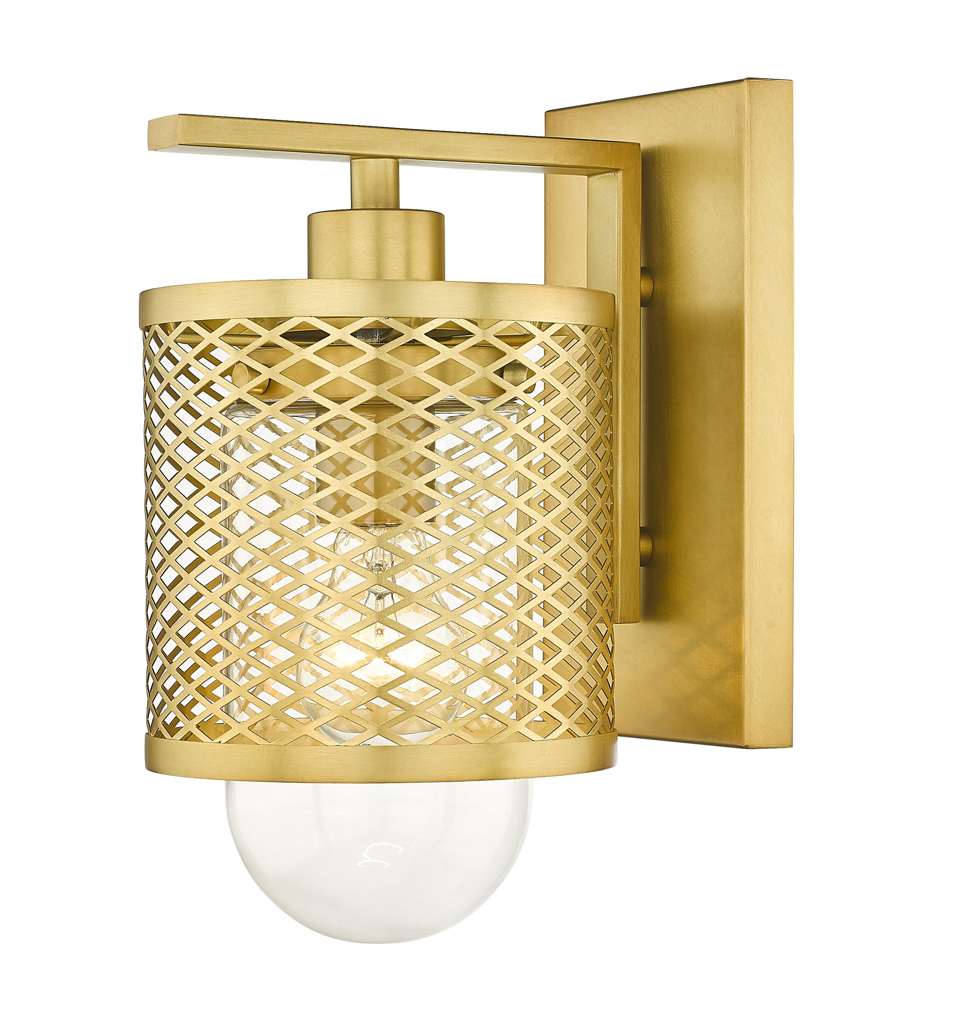 Kipton 1-Light Wall Sconce In Rubbed Brass