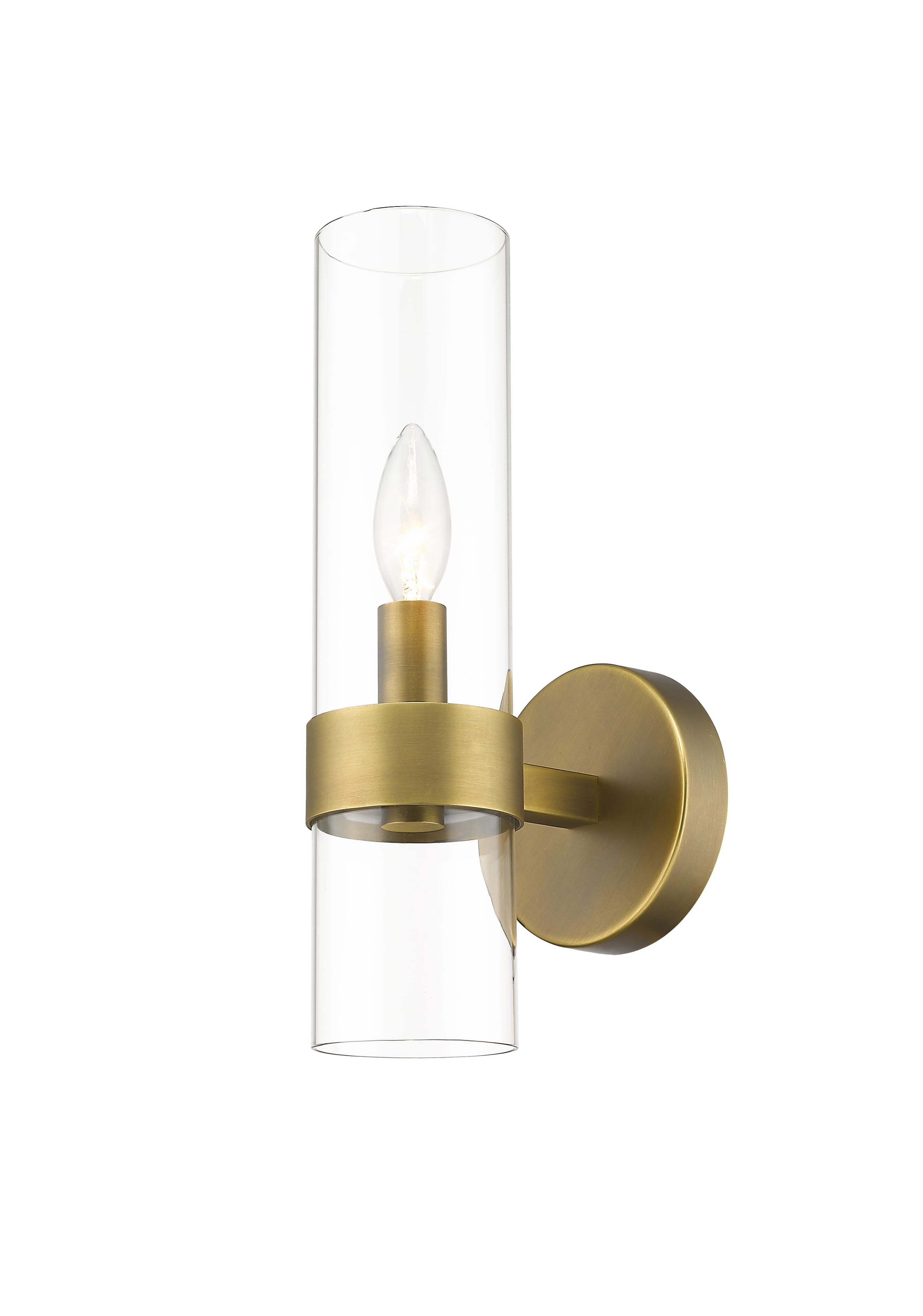 Datus 1-Light Wall Sconce In Rubbed Brass