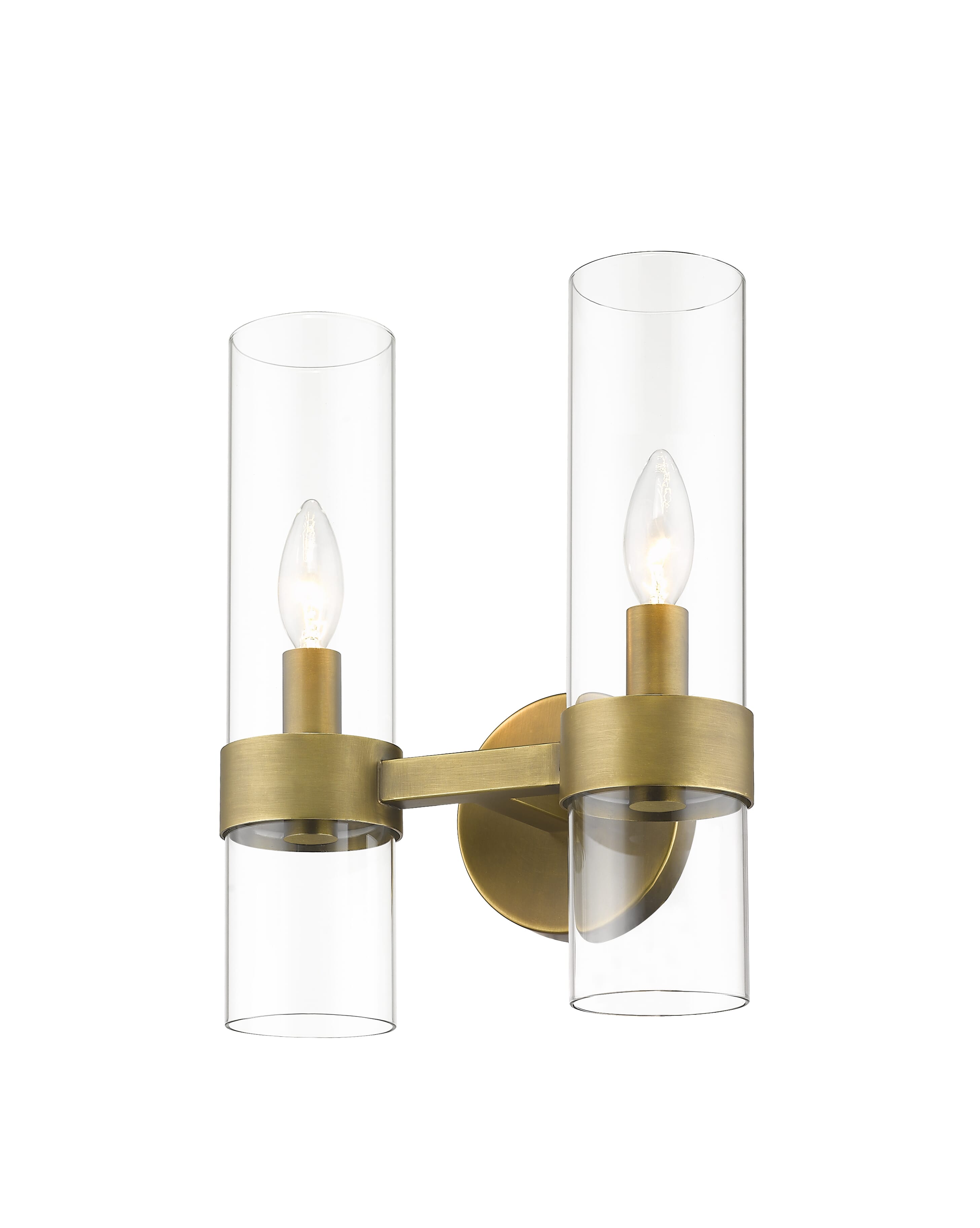 Datus 2-Light Wall Sconce In Rubbed Brass