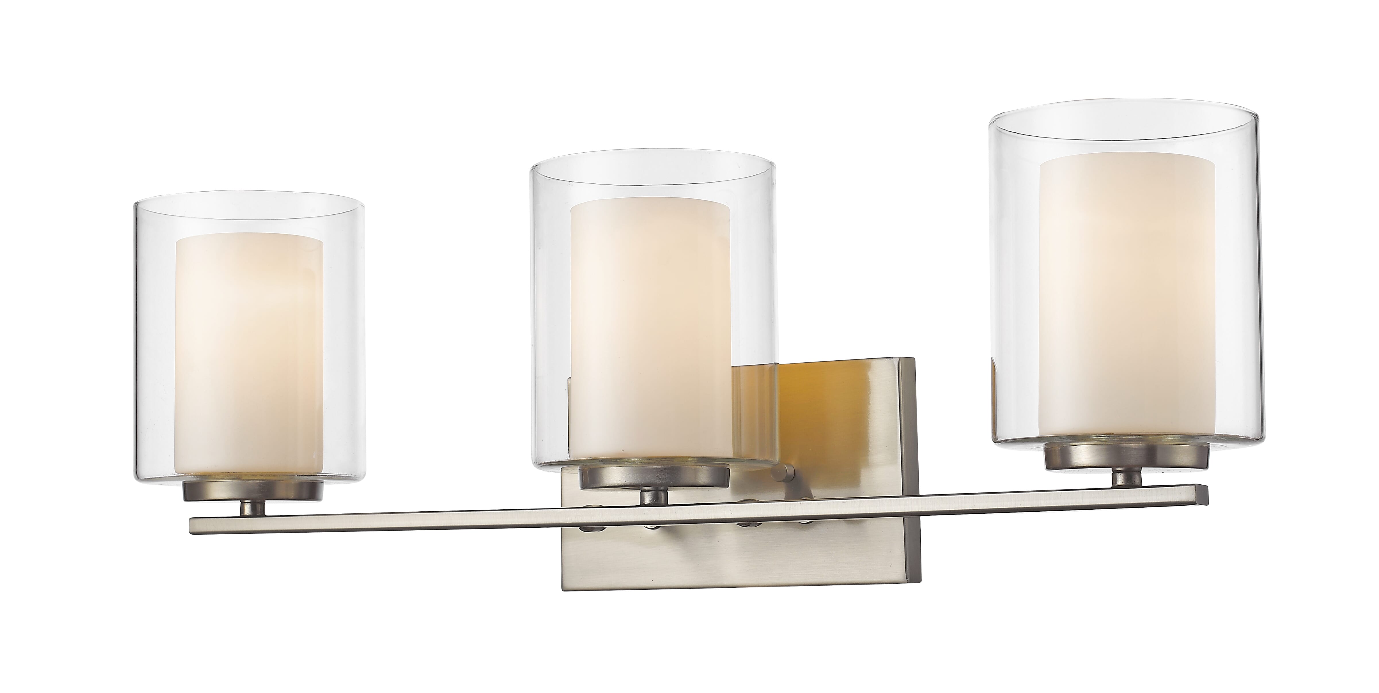 Willow 3-Light Bathroom Vanity Light In Brushed Nickel