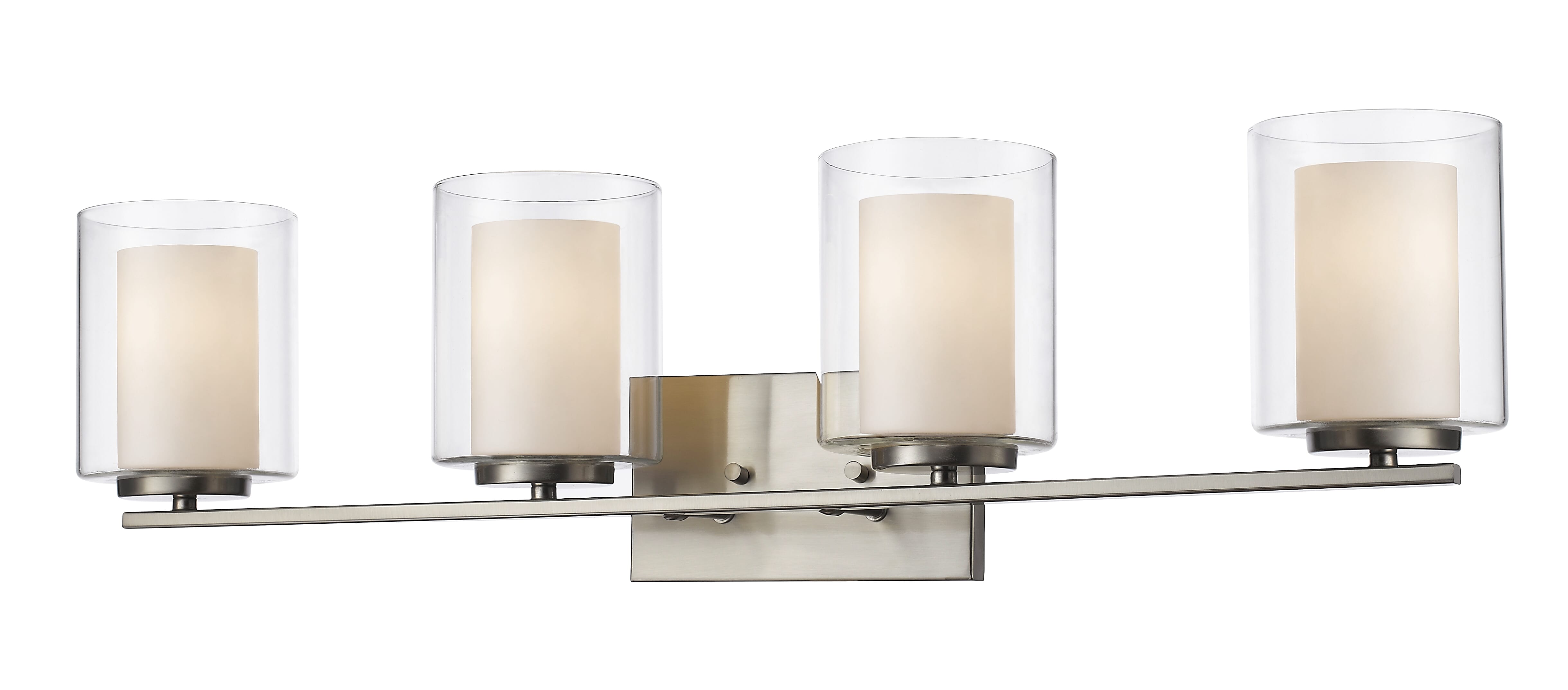 Willow 4-Light Bathroom Vanity Light In Brushed Nickel