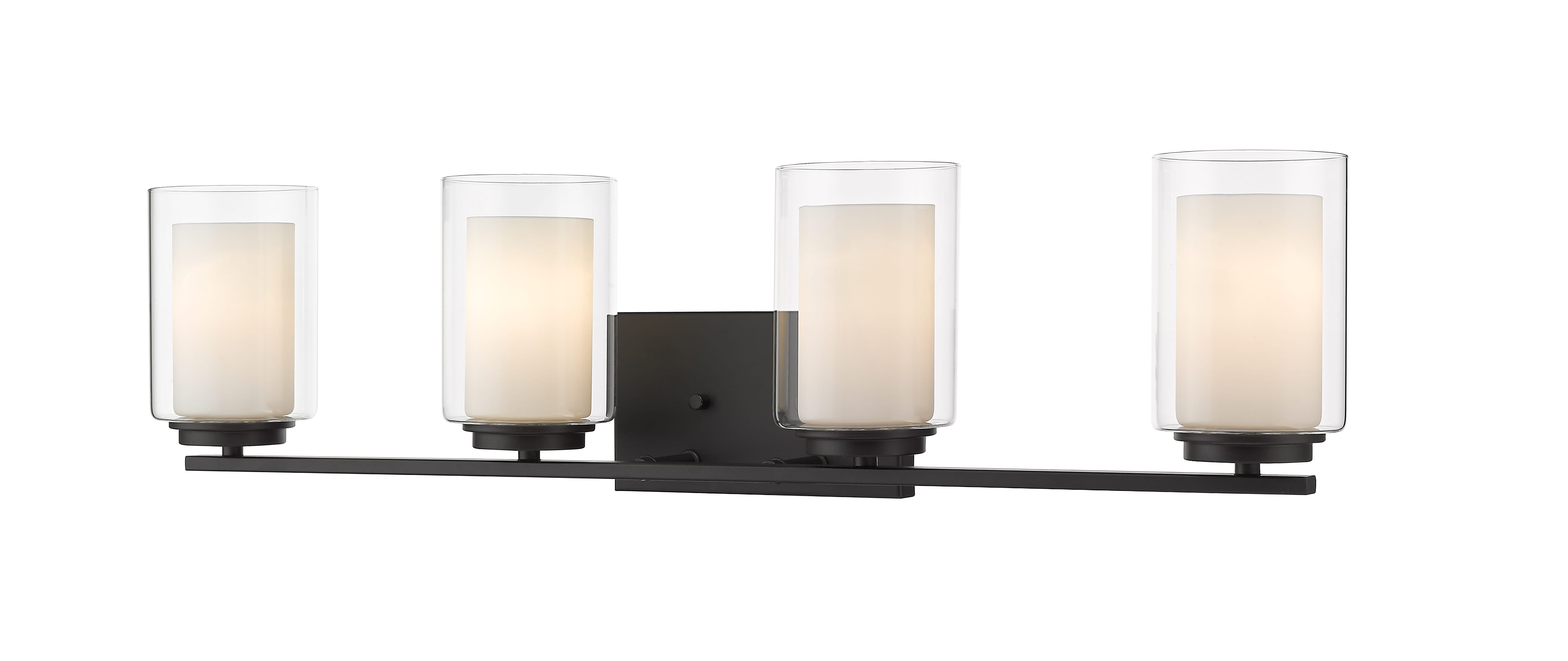 Willow 4-Light Bathroom Vanity Light In Matte Black