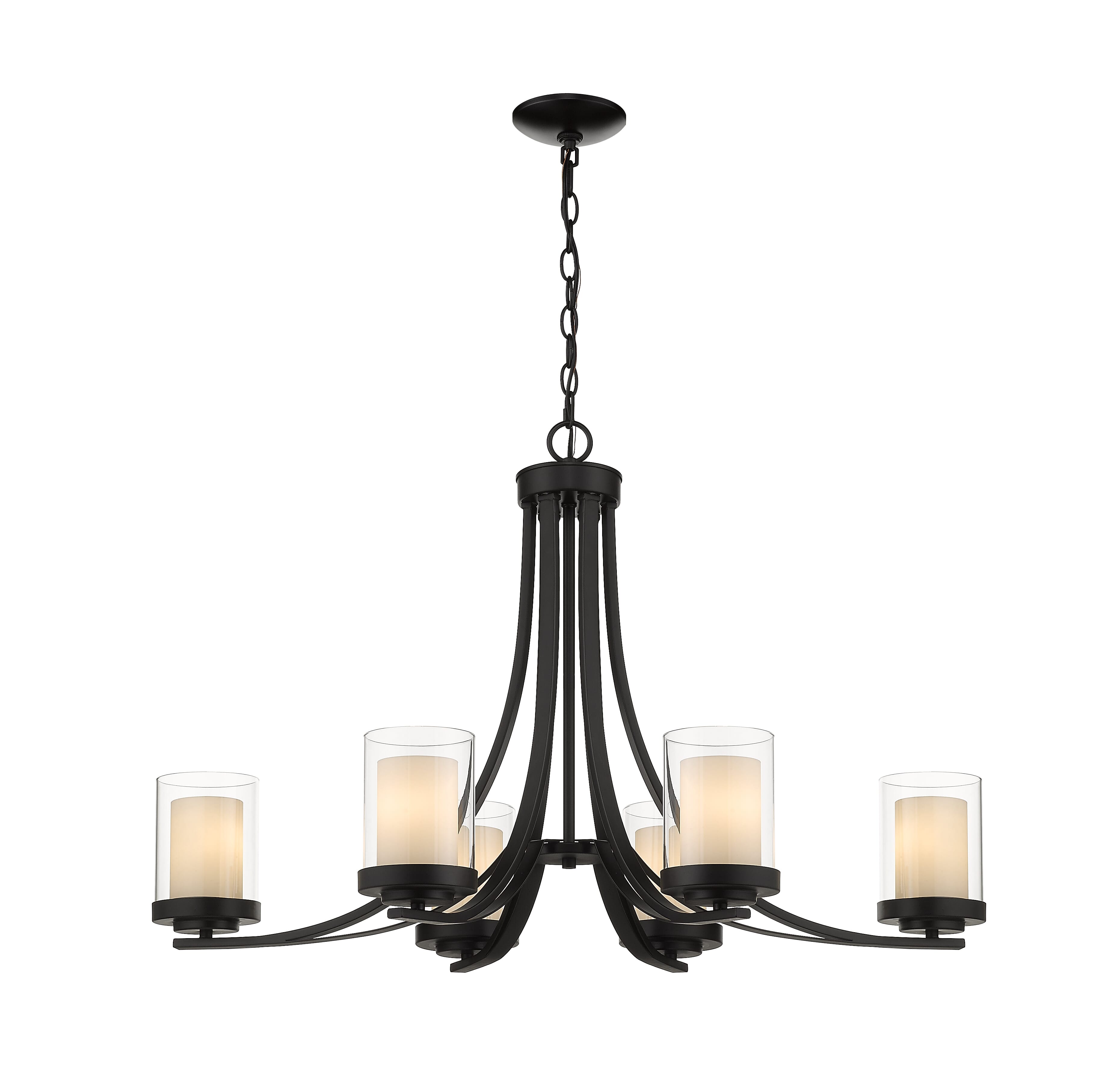 Willow 6-Light Chandelier In Matte Black