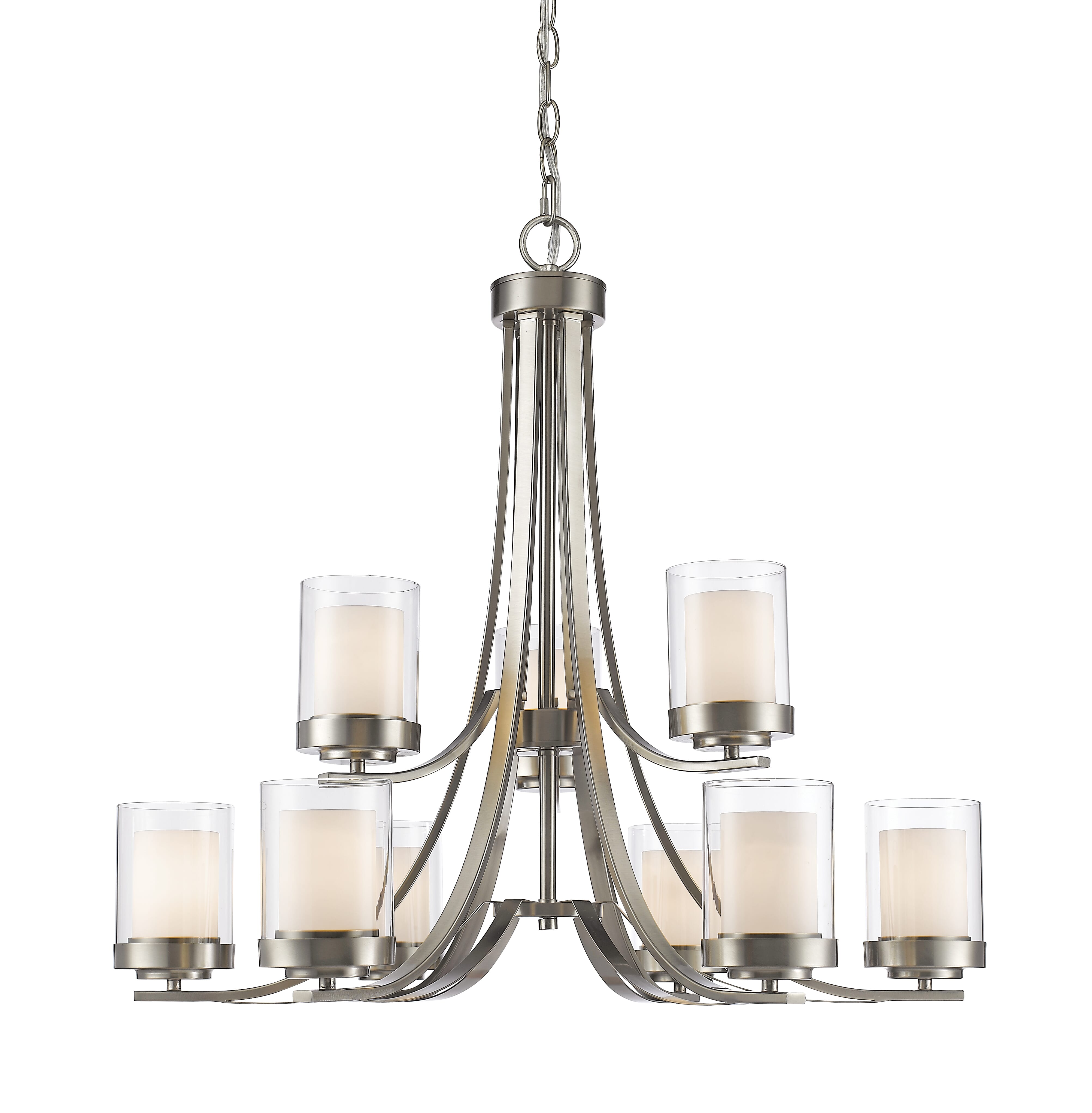 Willow 9-Light Chandelier In Brushed Nickel