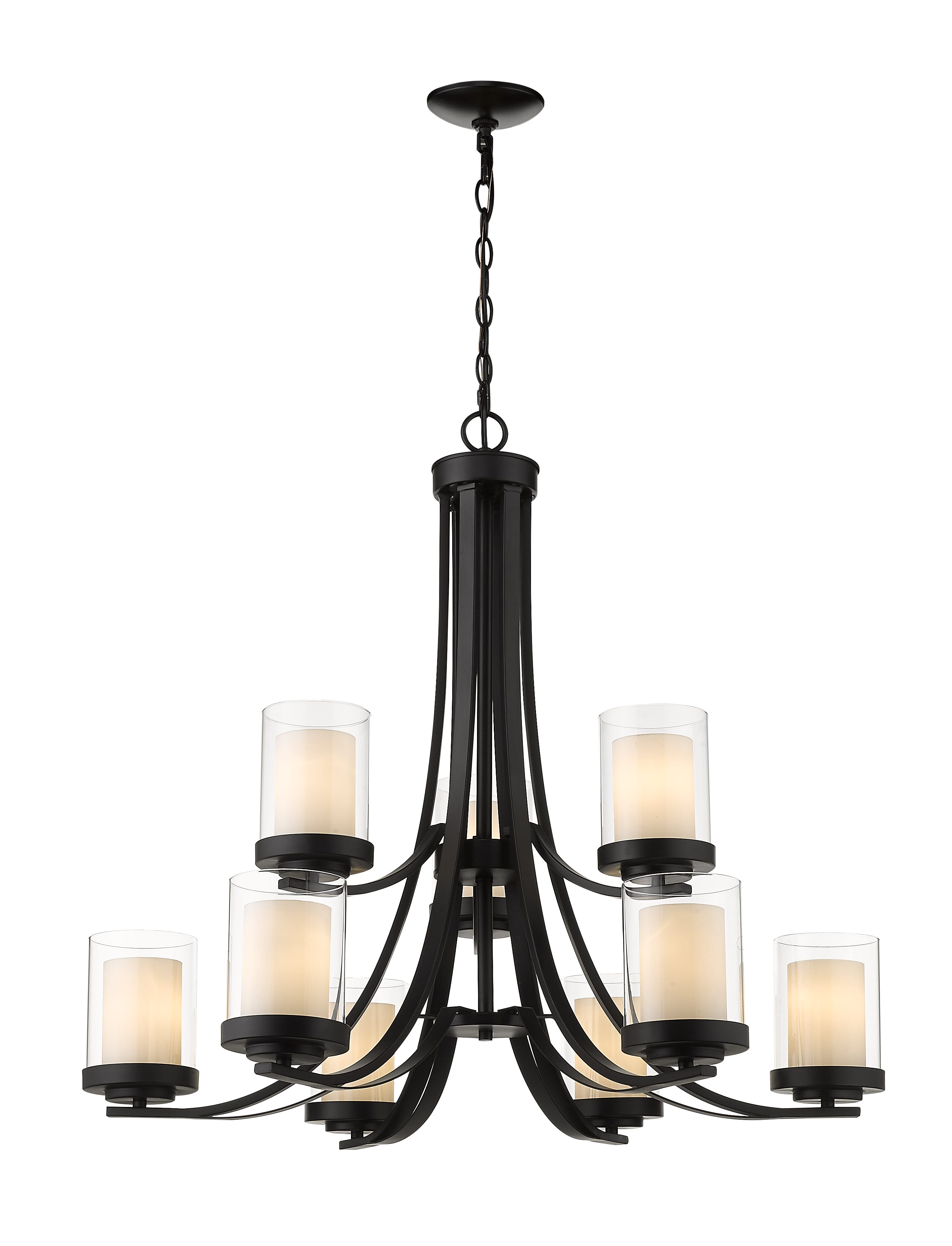 Willow 9-Light Chandelier In Matte Black