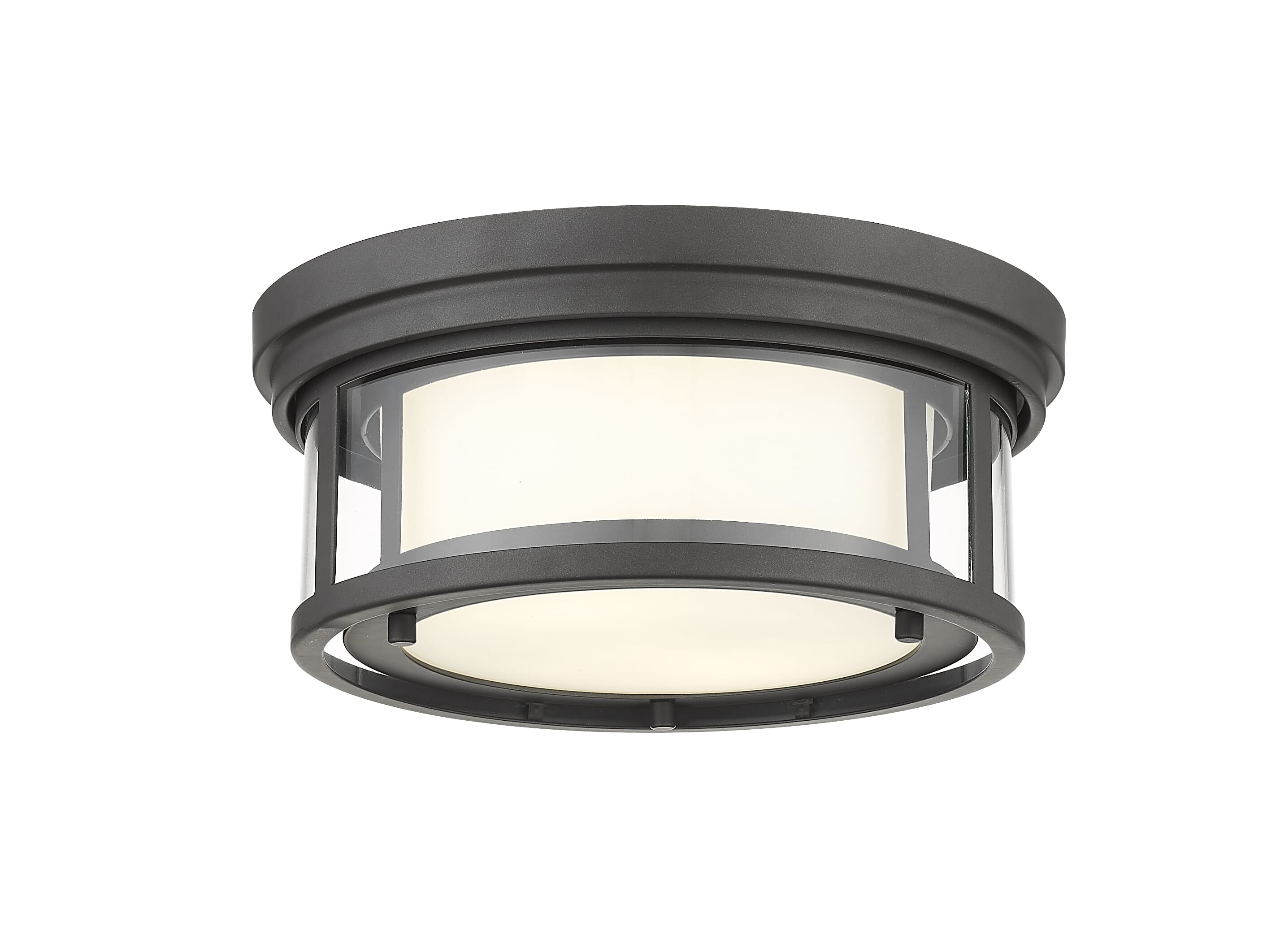 Willow 2-Light Flush Mount Ceiling Light In Bronze