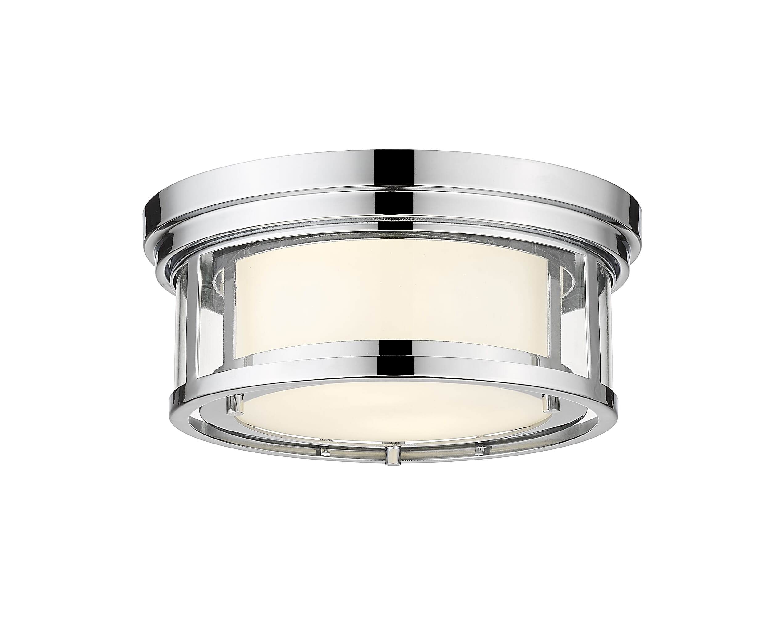 Willow 2-Light Flush Mount Ceiling Light In Chrome