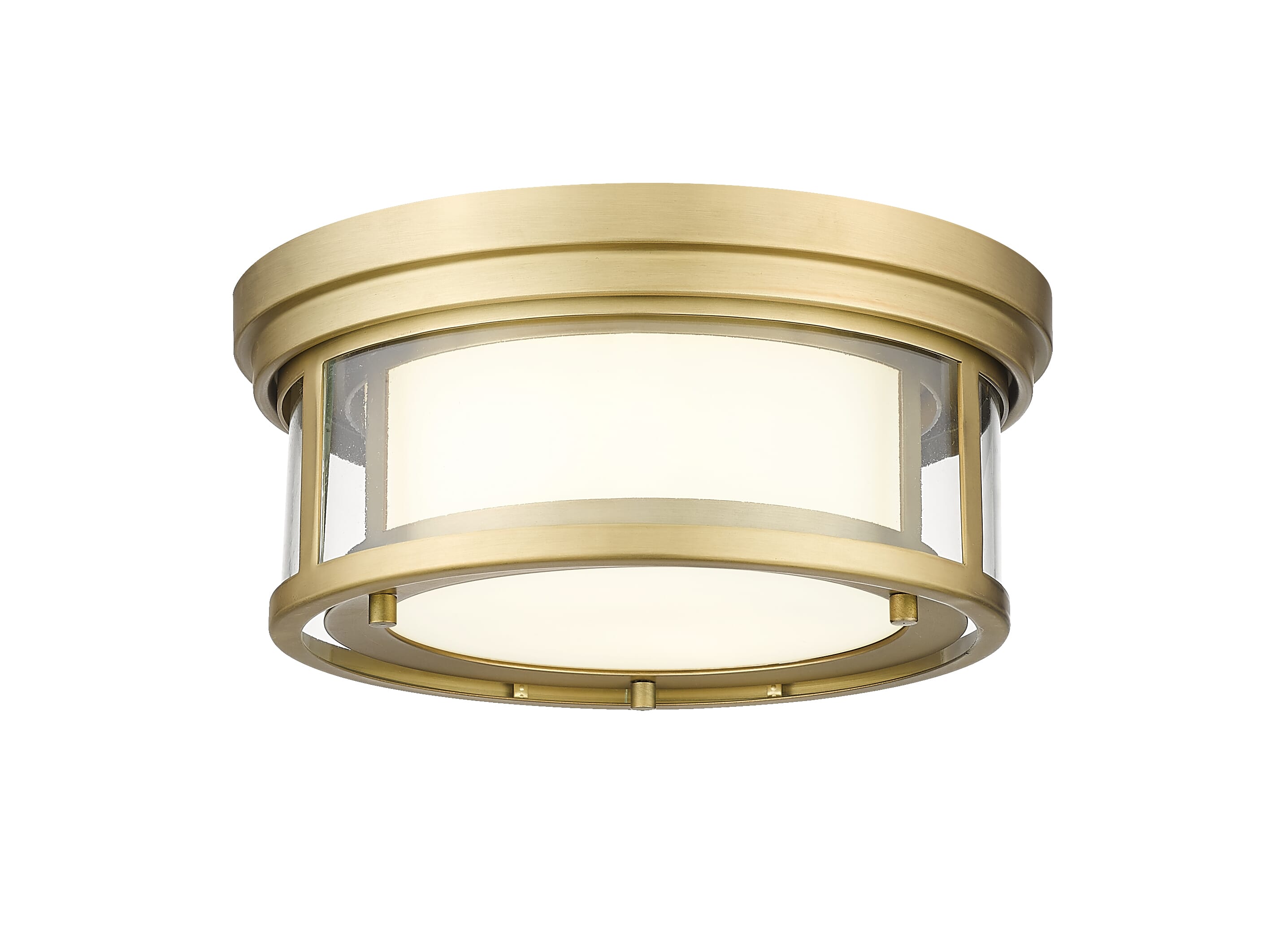 Willow 2-Light Flush Mount Ceiling Light In Olde Brass