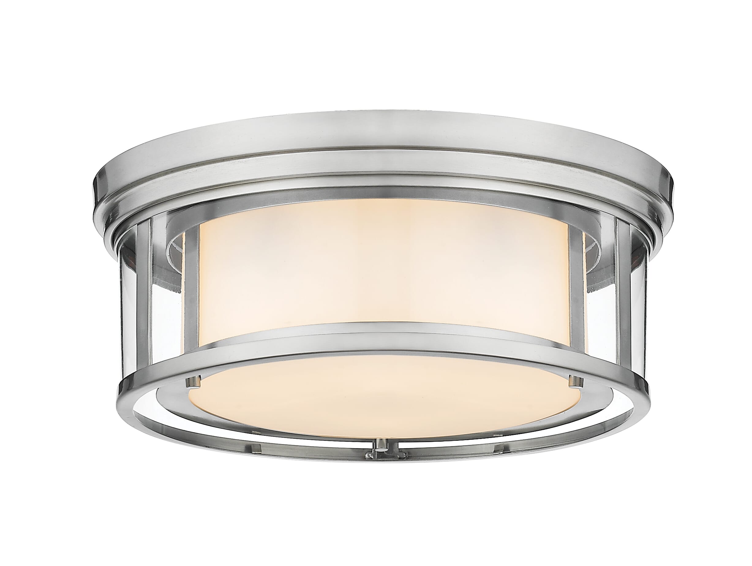 Willow 3-Light Flush Mount Ceiling Light In Brushed Nickel