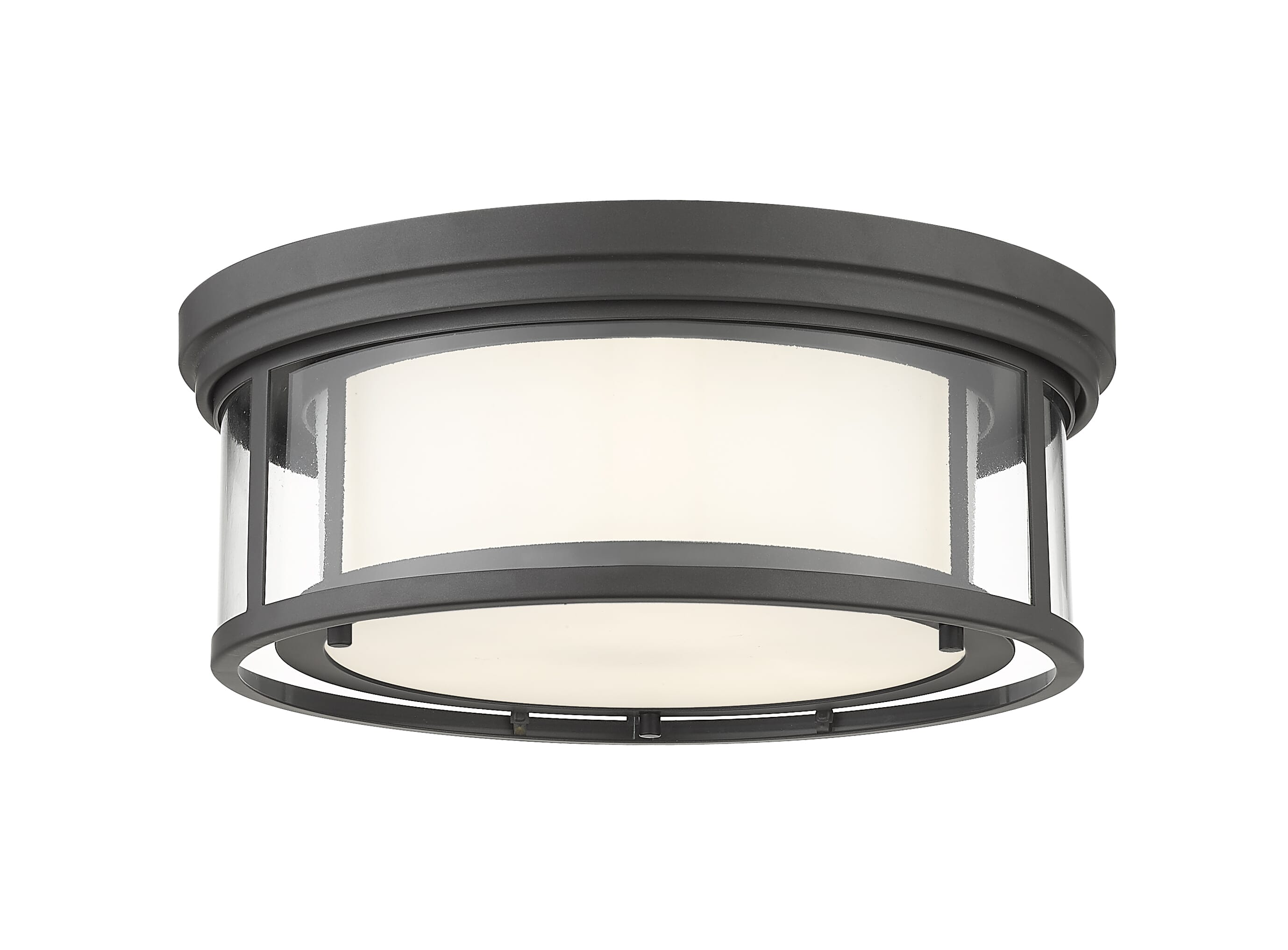 Willow 3-Light Flush Mount Ceiling Light In Bronze