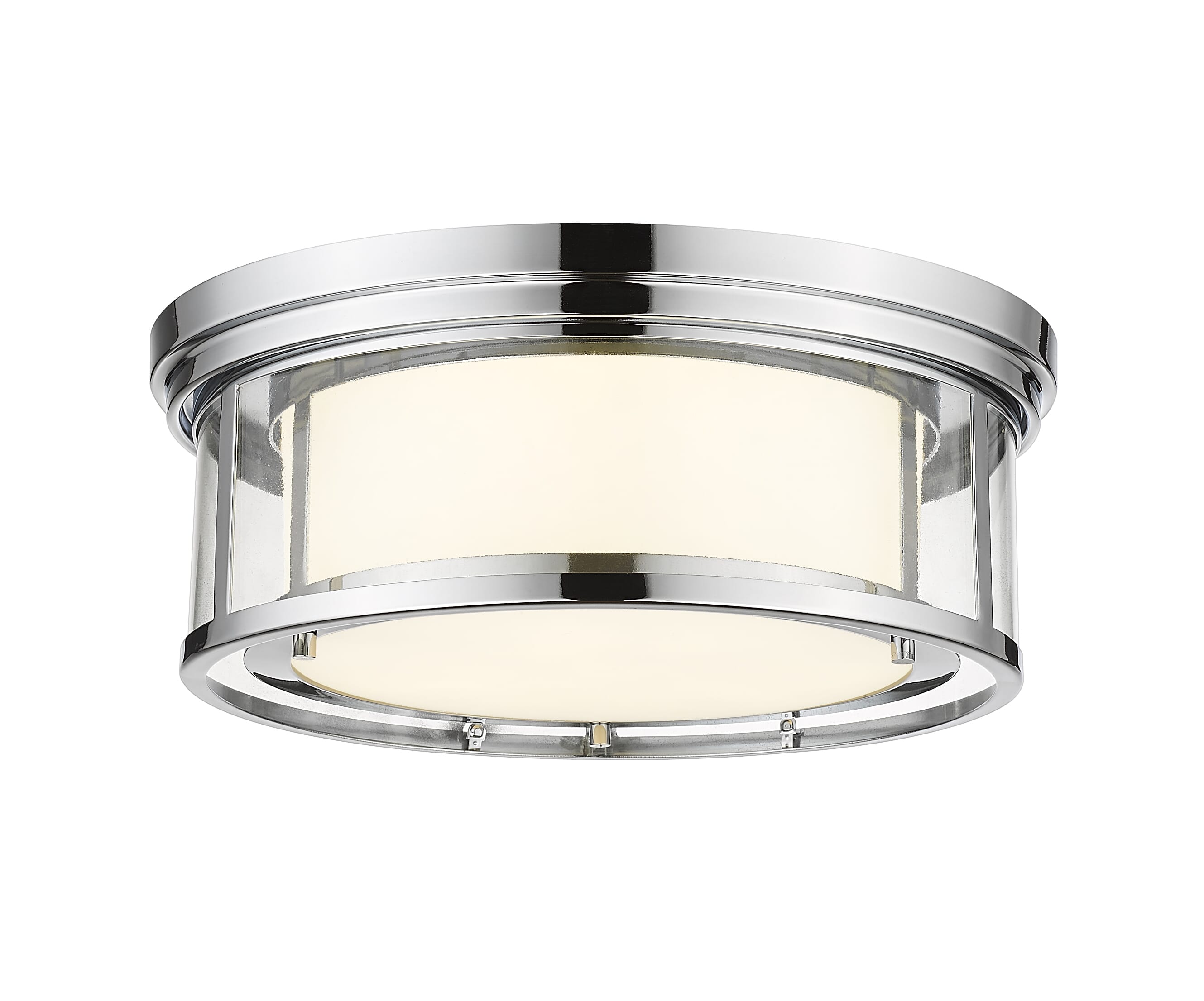 Willow 3-Light Flush Mount Ceiling Light In Chrome