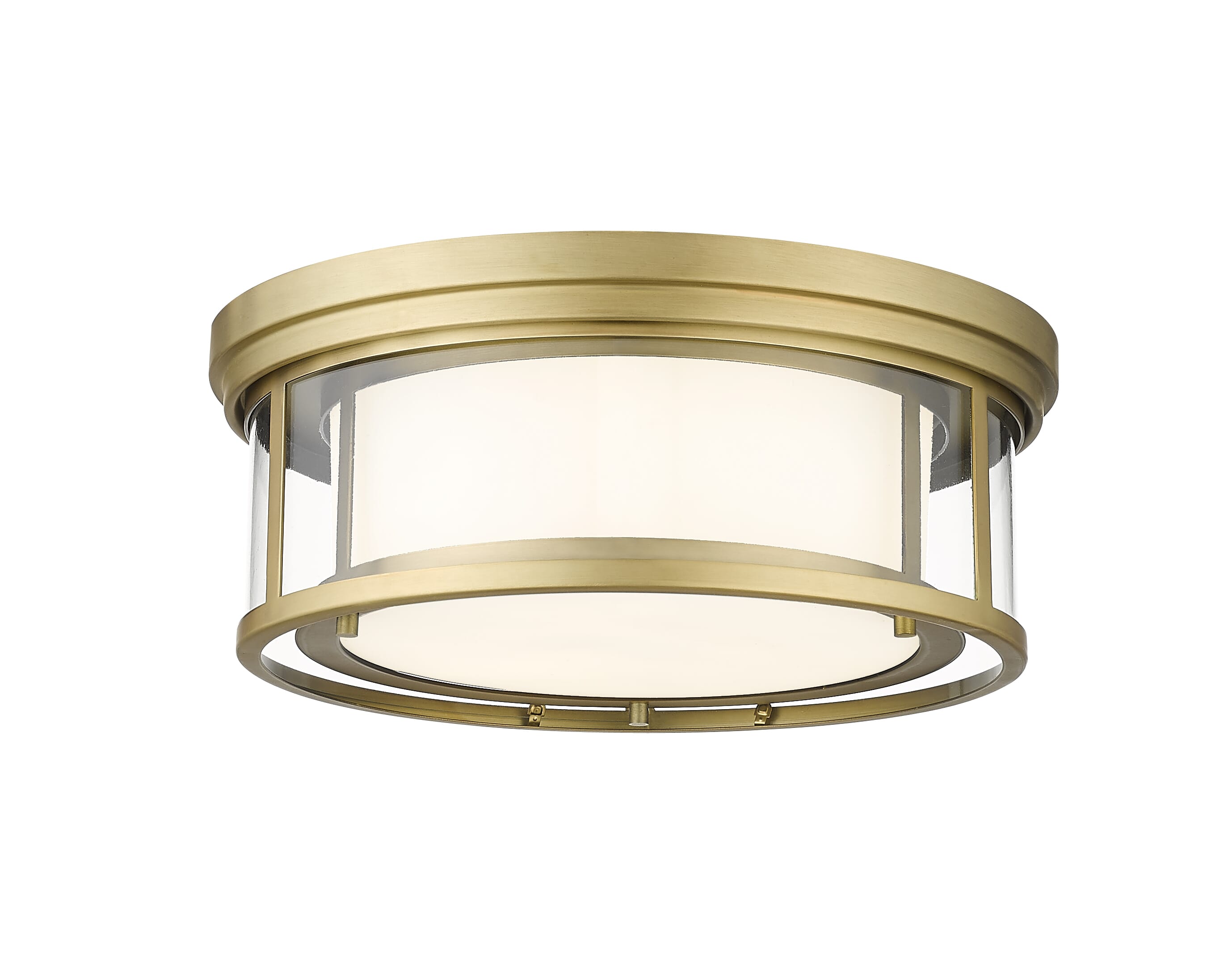 Willow 3-Light Flush Mount Ceiling Light In Olde Brass