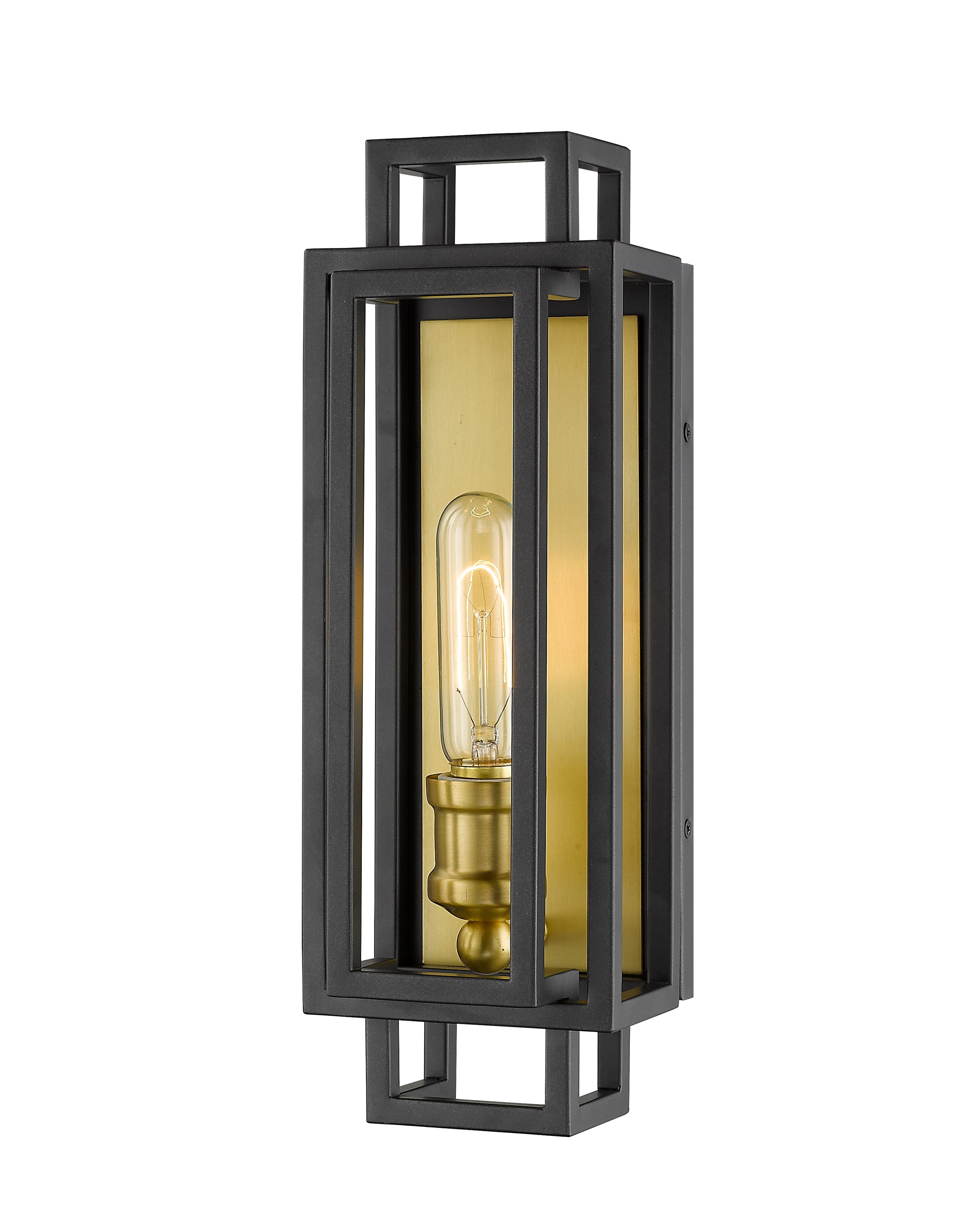 Titania 1-Light Wall Sconce In Bronze With Olde Brass