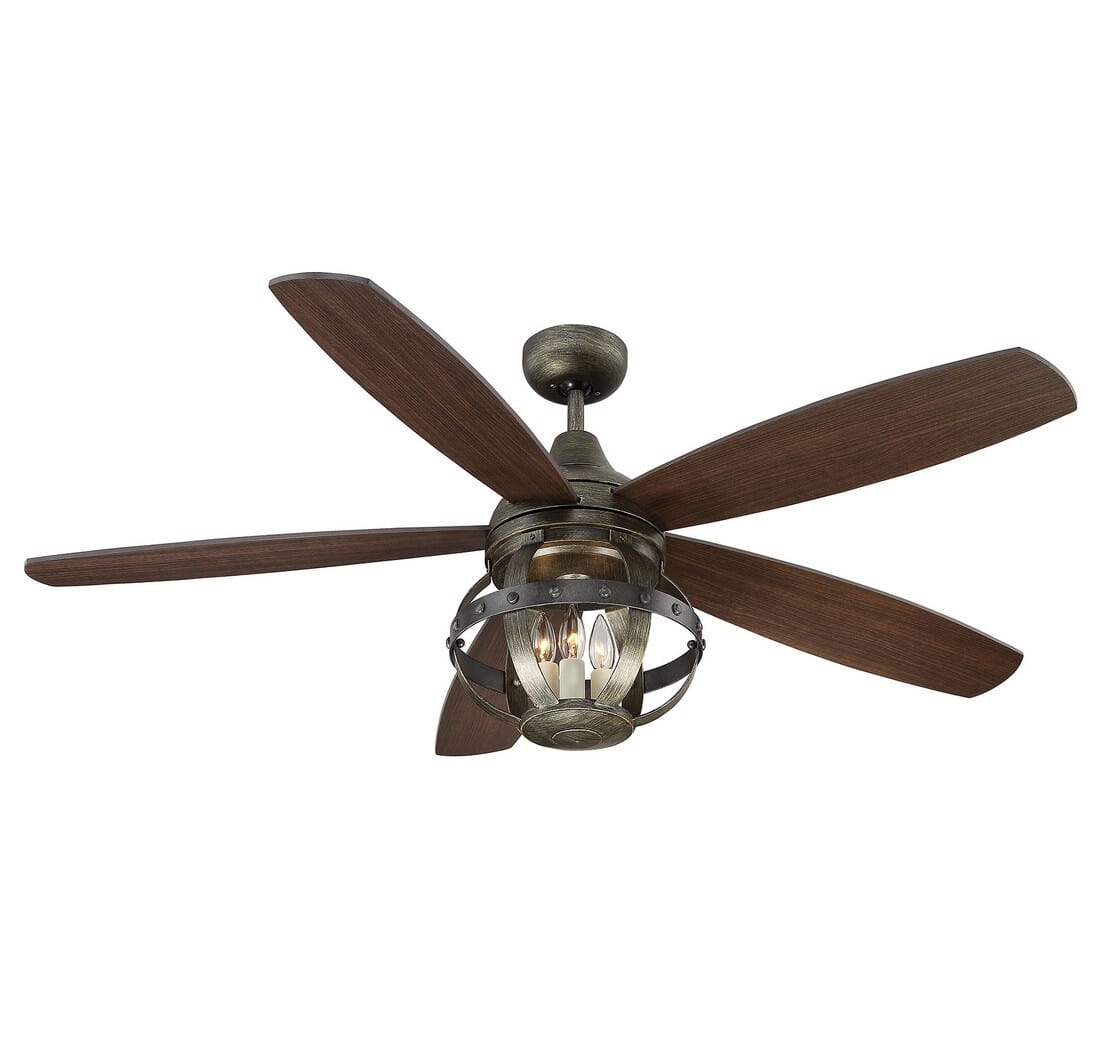 Savoy House Alsace 52 3 Light Indoor Outdoor Ceiling Fan In Reclaimed Wood Light Indoor Outdoor Ceiling Fan