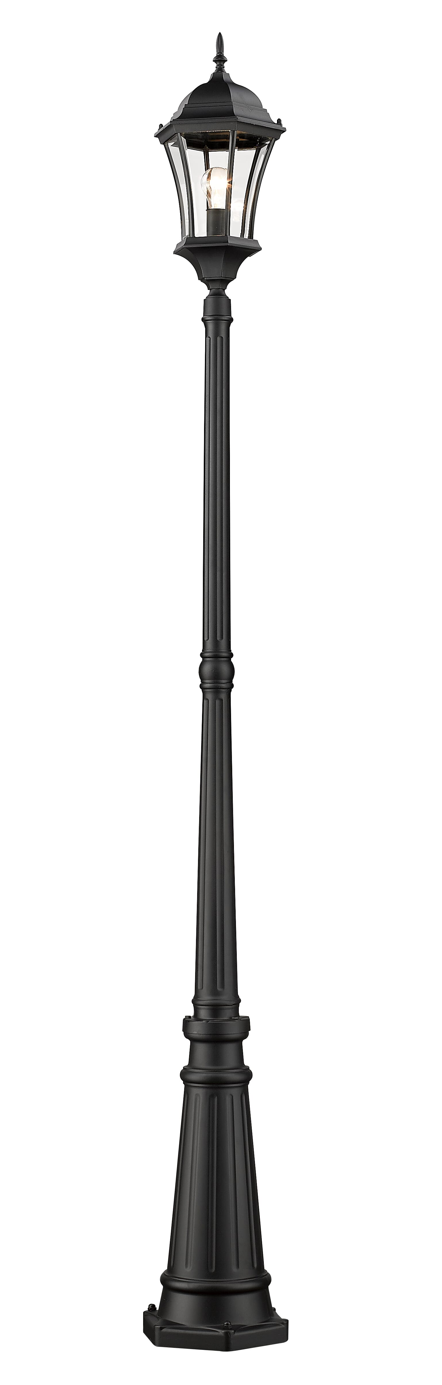 Wakefield 1-Light Outdoor Post Mounted Fixture Light In Black