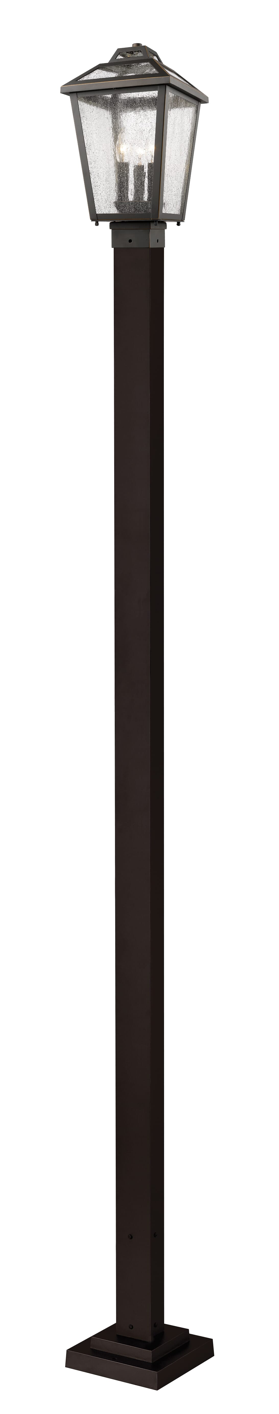 Bayland 3-Light Outdoor Post Mounted Fixture Light In Oil Rubbed Bronze