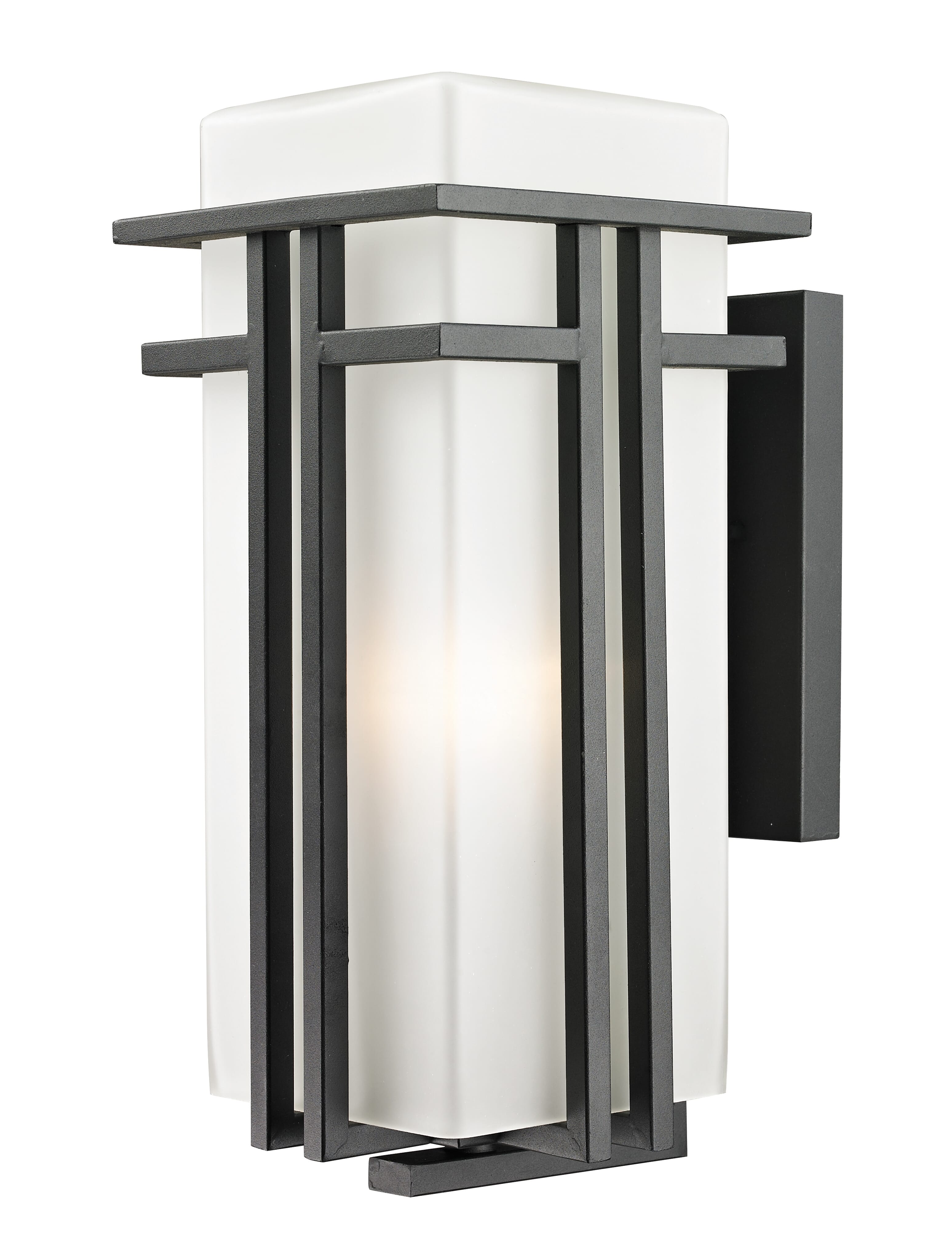 Abbey 1-Light Outdoor Wall Sconce In Black