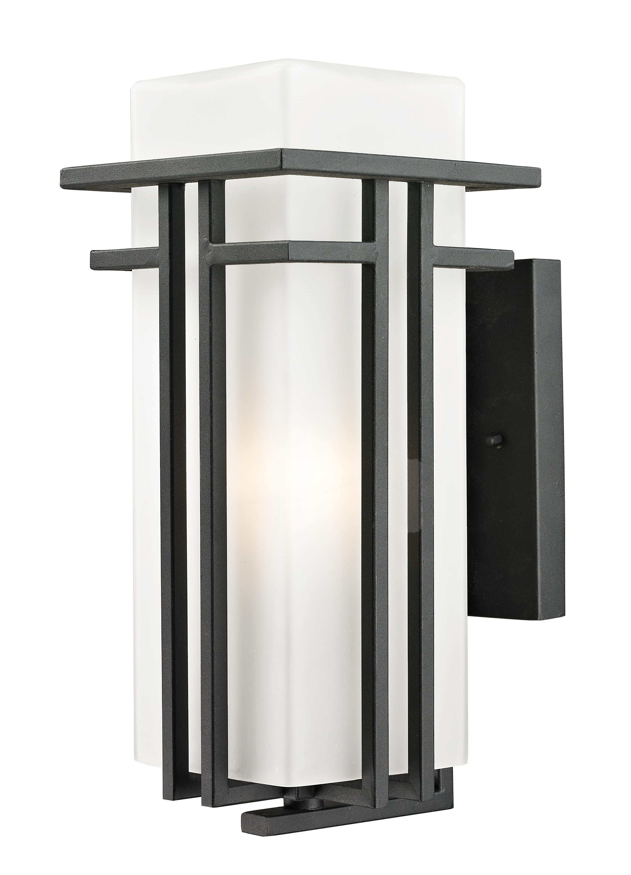 Abbey 1-Light Outdoor Wall Sconce In Black