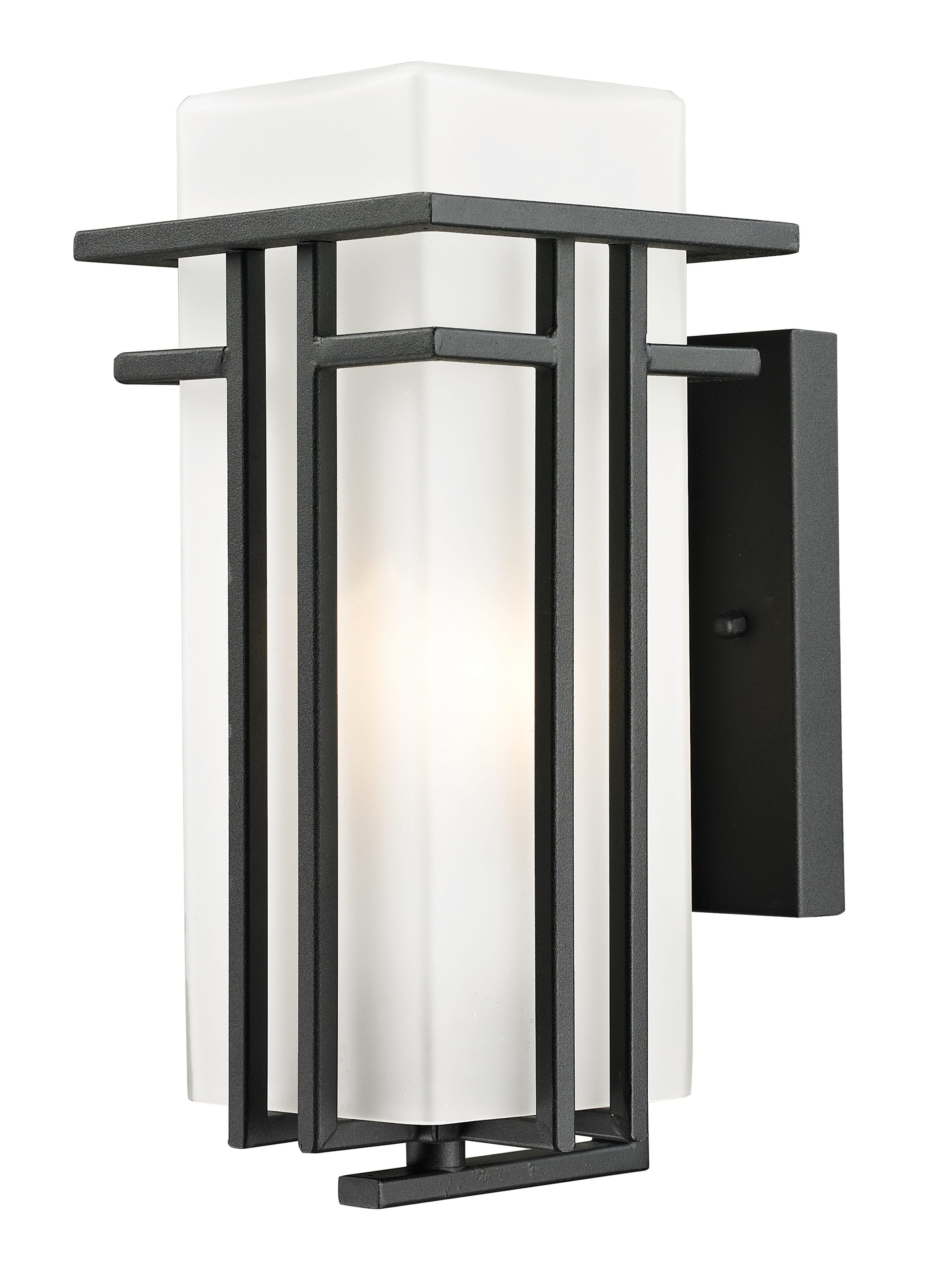 Abbey 1-Light Outdoor Wall Sconce In Black