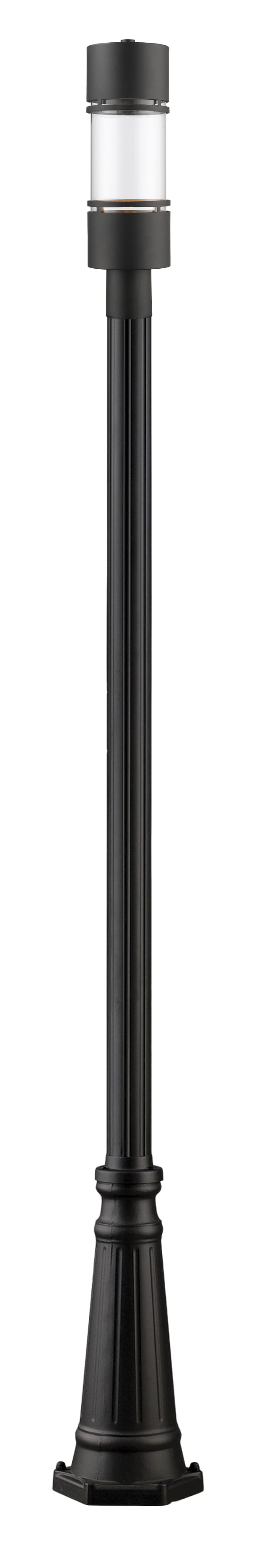 Luminata 1-Light Outdoor Post Mounted Fixture Light In Black