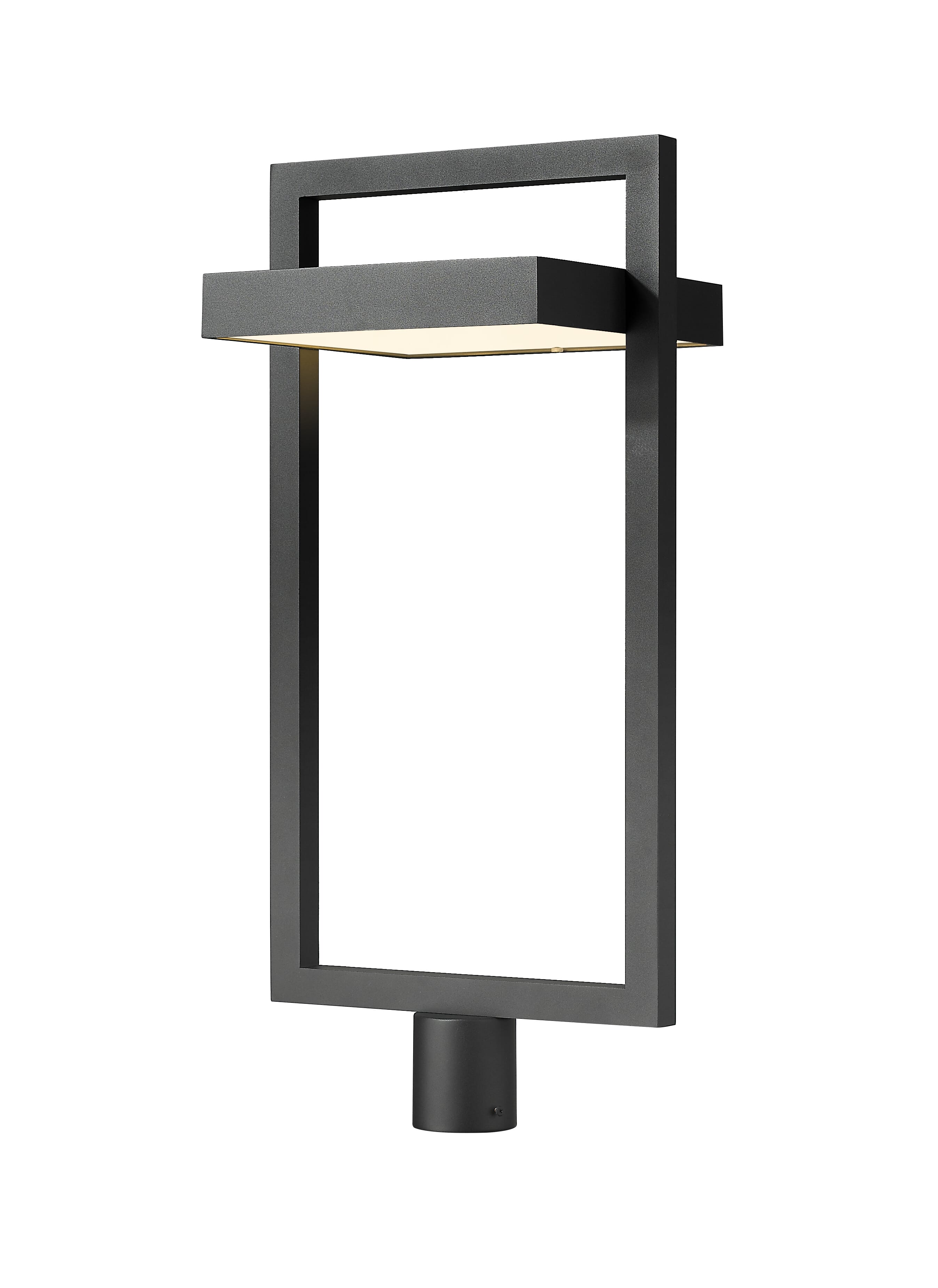 Luttrel 1-Light Outdoor Post Mount Fixture Light In Black
