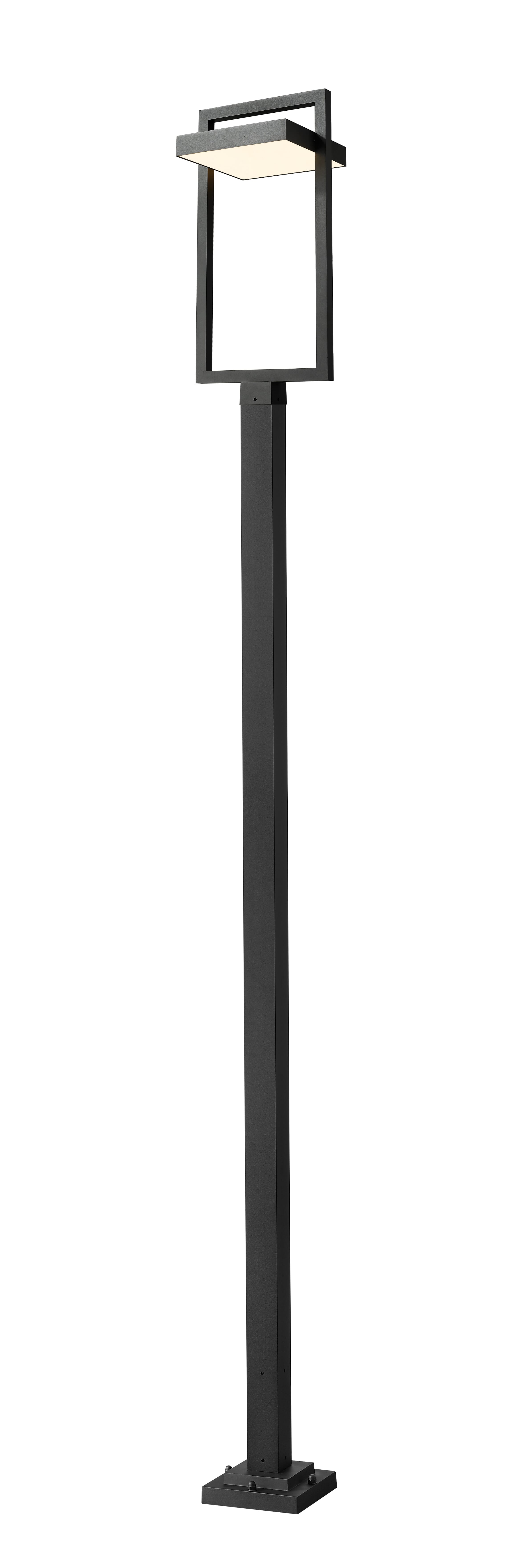 Luttrel 1-Light Outdoor Post Mounted Fixture Light In Black