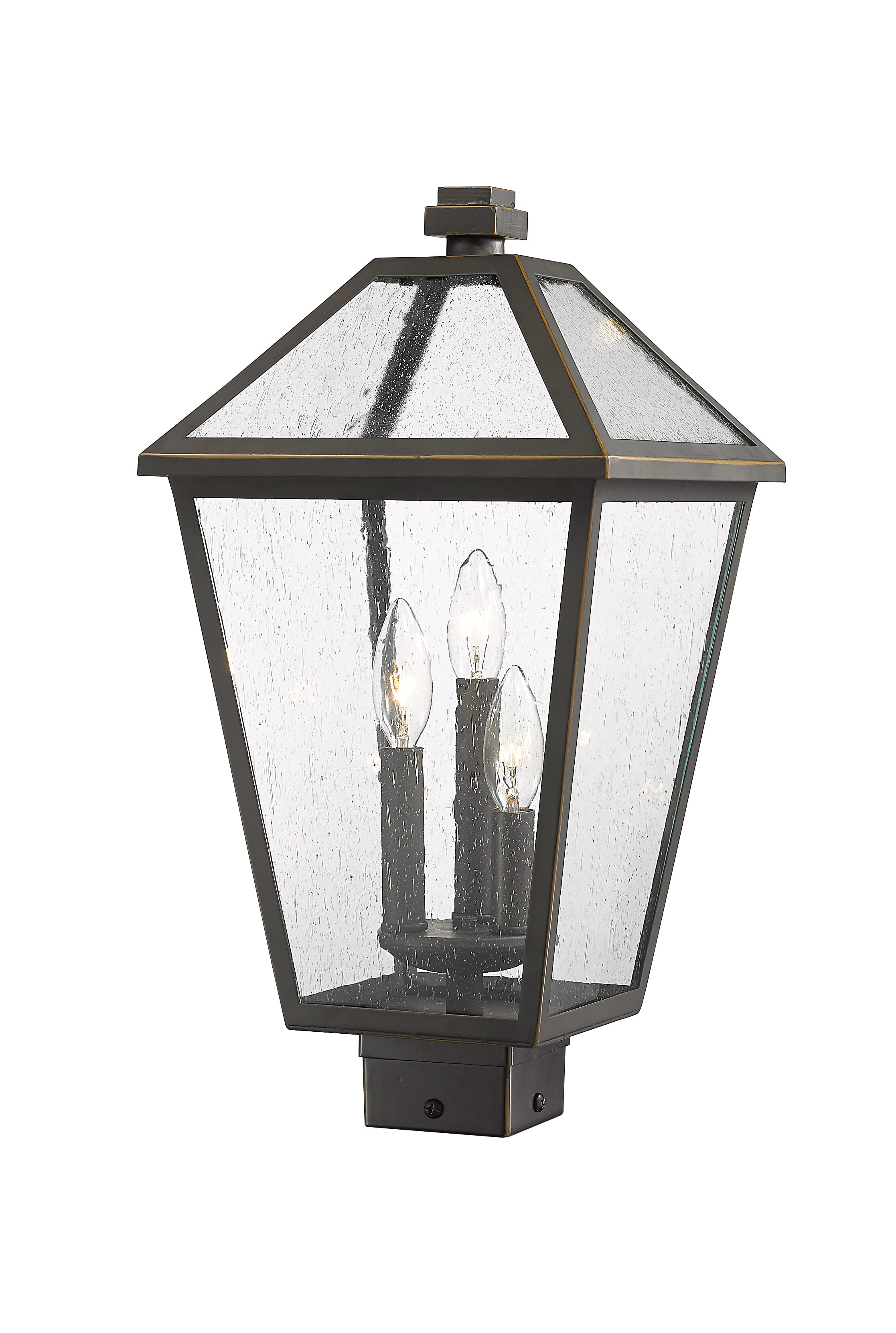 Photos - Chandelier / Lamp Talbot Torro Z-Lite Talbot 3-Light Outdoor Post Mount Fixture Light In Oil Rubbed Bronze 579PHBS-ORB 
