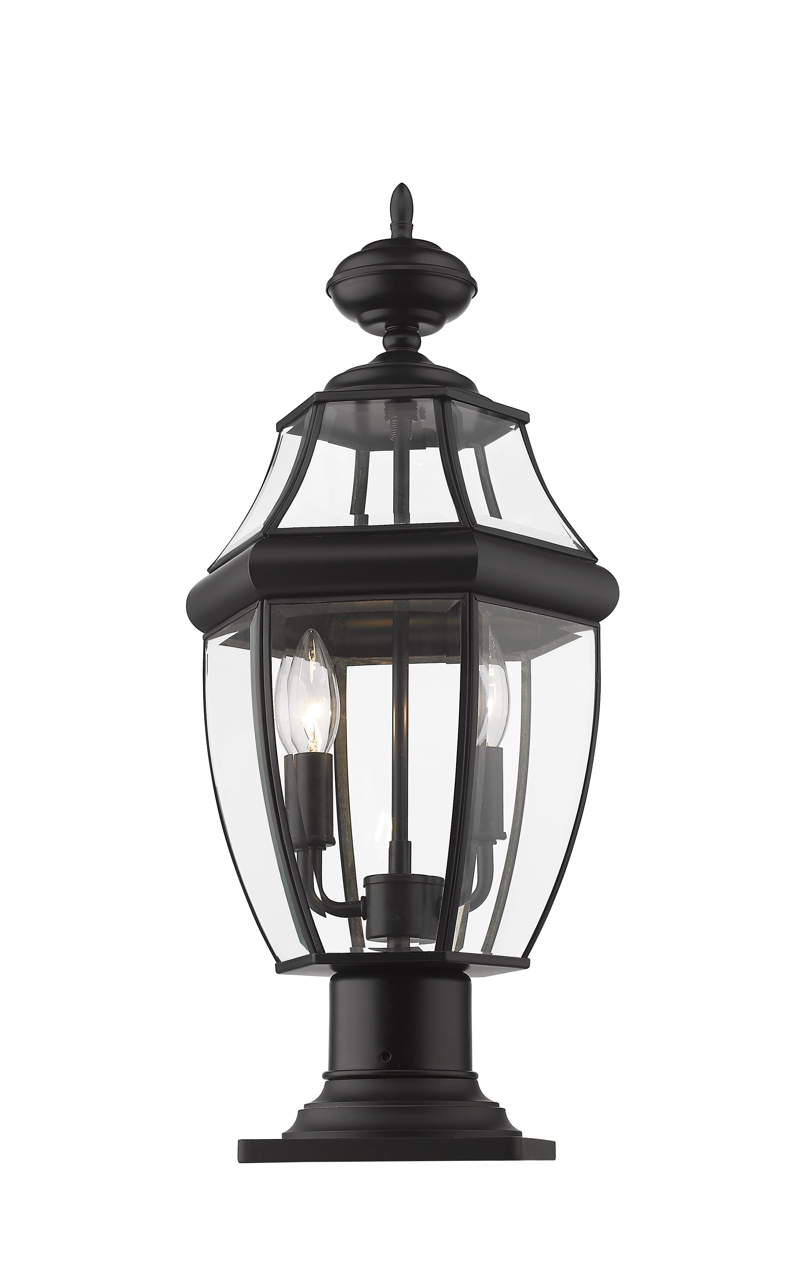 Westover 2-Light Outdoor Pier Mounted Fixture Light In Black