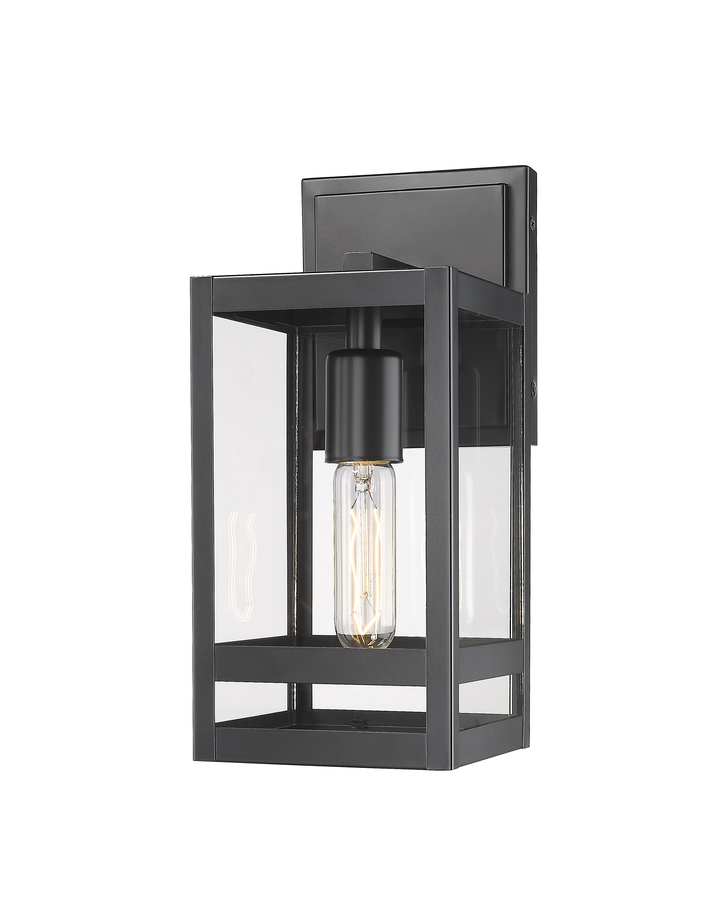 Photos - Chandelier / Lamp Z-Lite Nuri 1-Light Outdoor Wall Sconce In Black 596S-BK