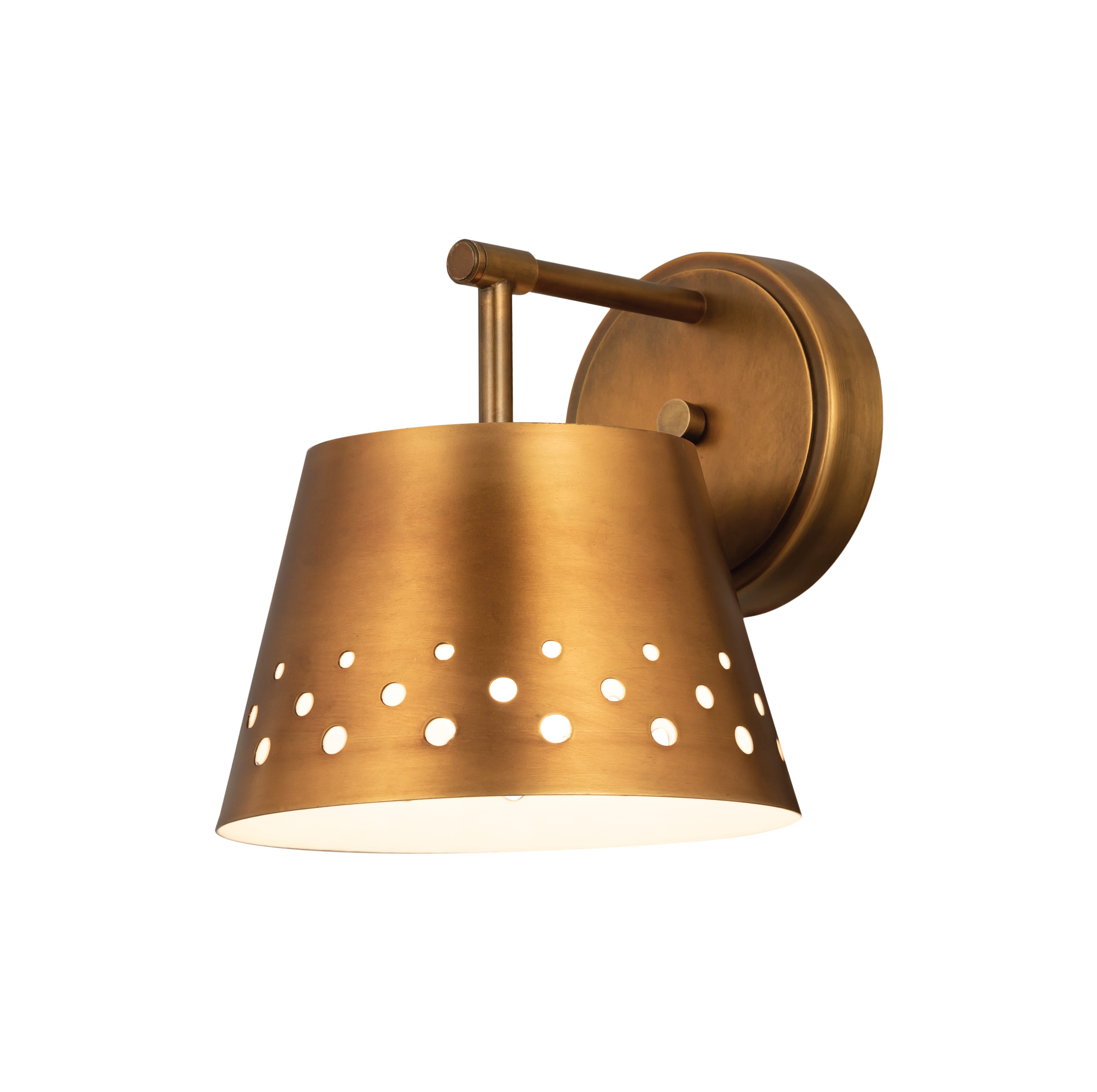 Katie 1-Light Wall Sconce In Rubbed Brass