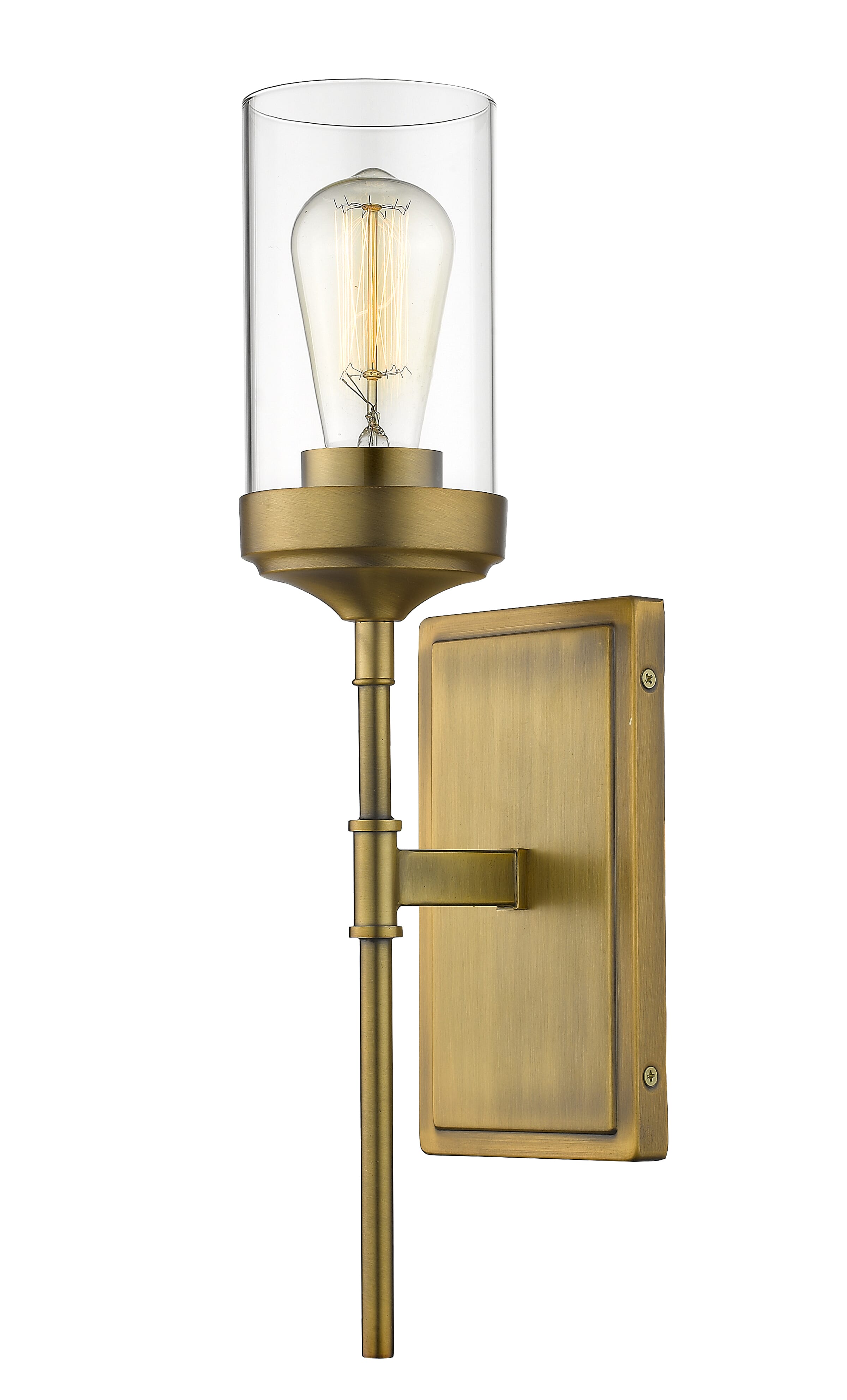 Calliope 1-Light Wall Sconce In Foundry Brass
