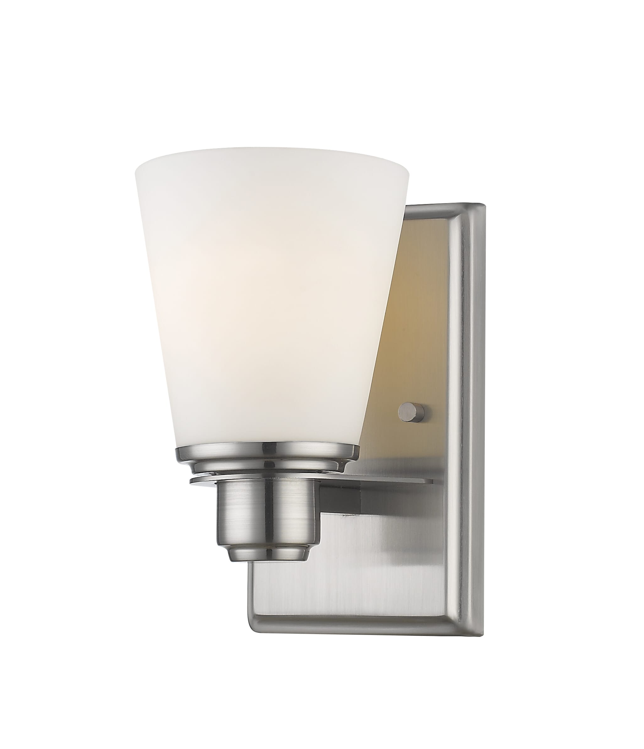 Kayla 1-Light Wall Sconce In Brushed Nickel