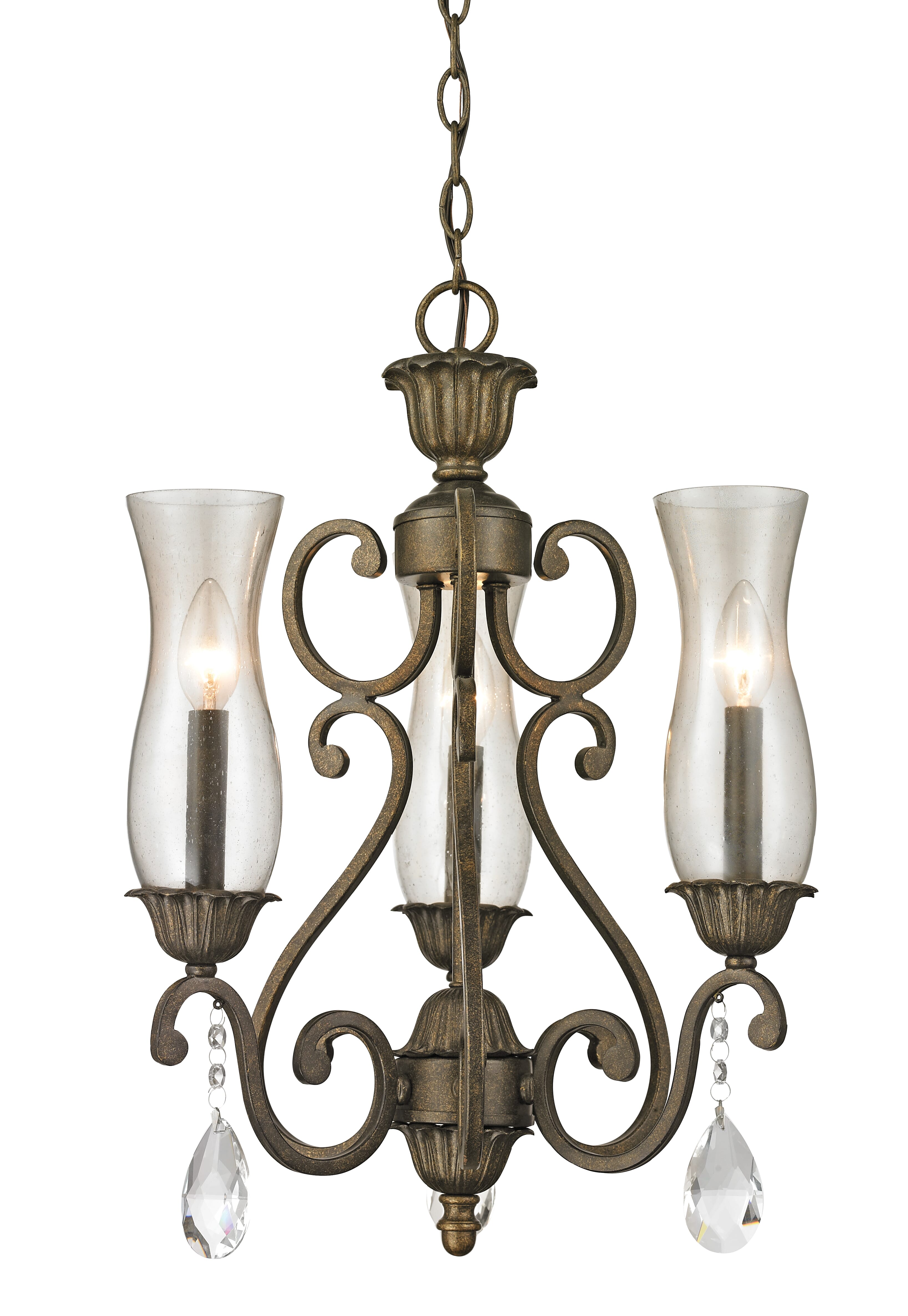 Melina 3-Light Chandelier In Golden Bronze