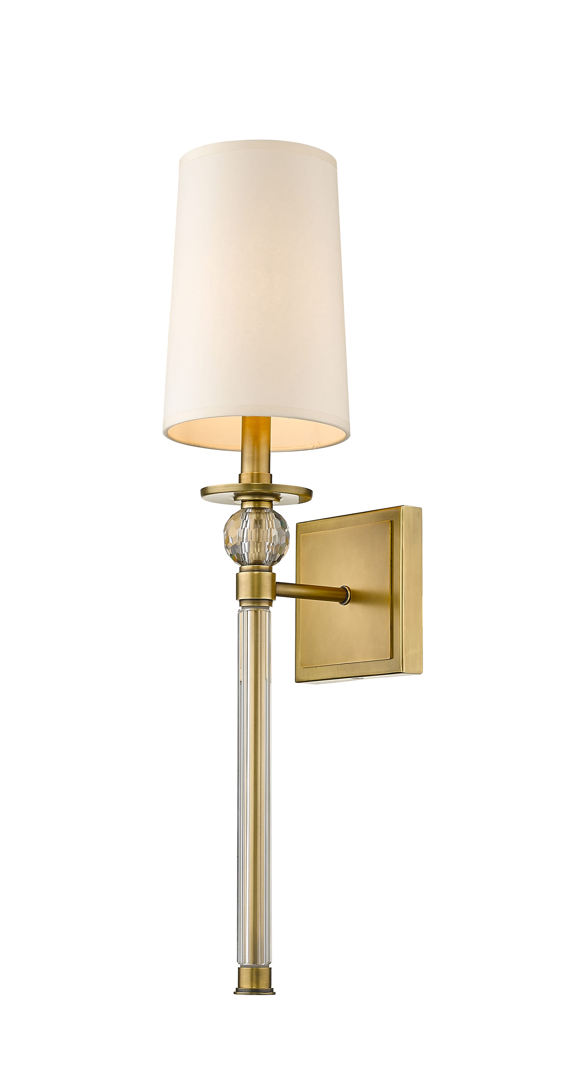 Mia 1-Light Wall Sconce In Rubbed Brass
