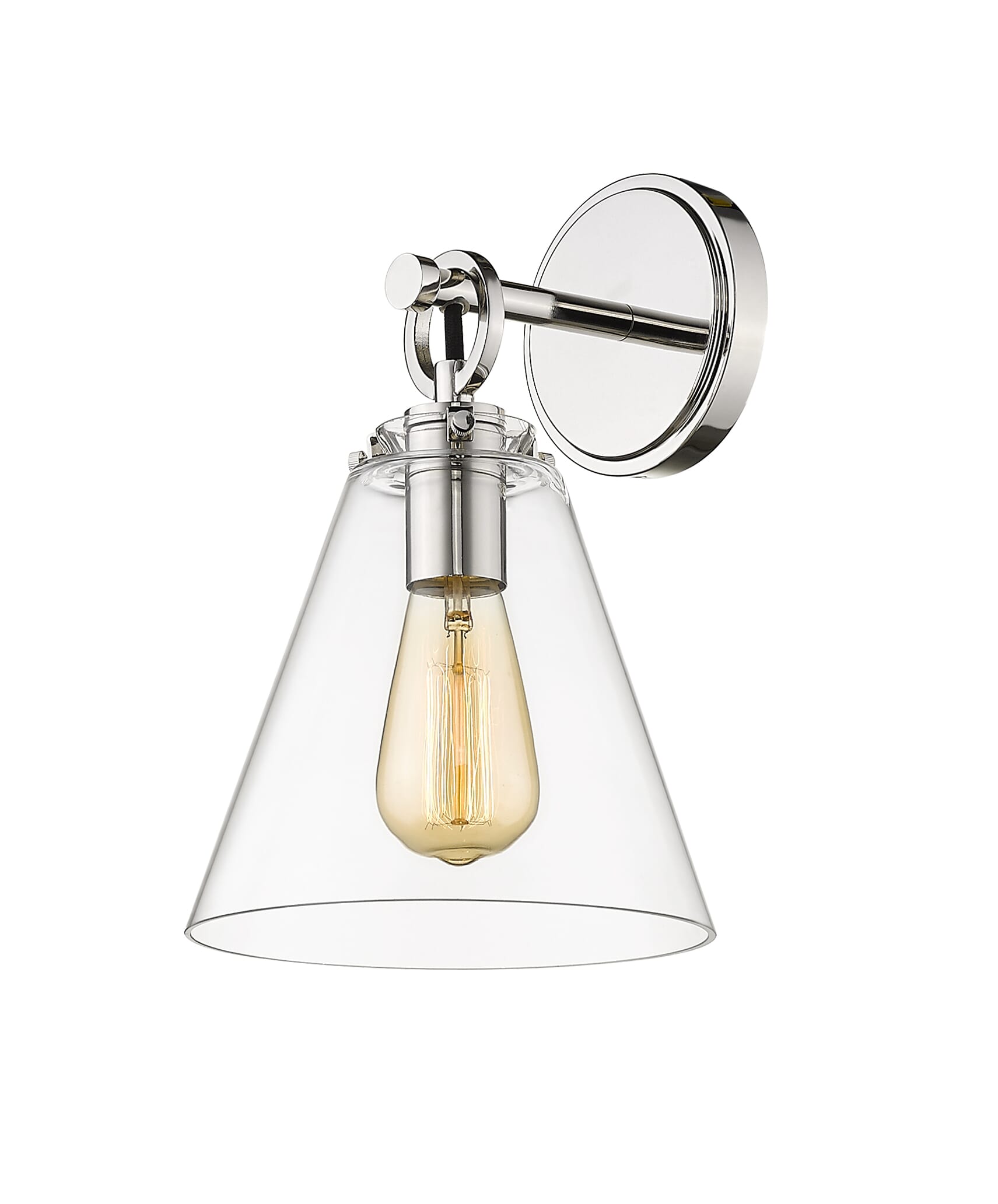 Harper 1-Light Wall Sconce In Polished Nickel