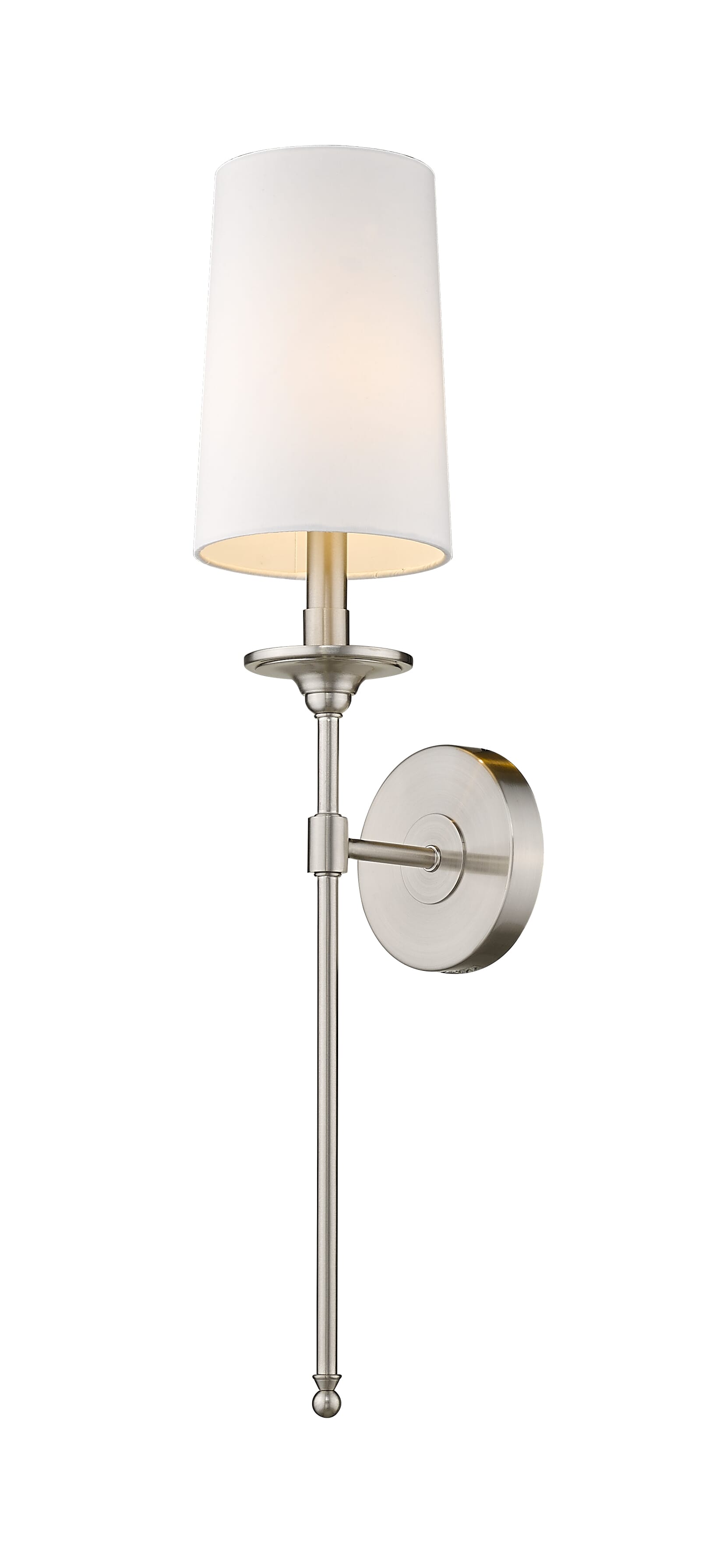 Emily 1-Light Wall Sconce In Brushed Nickel