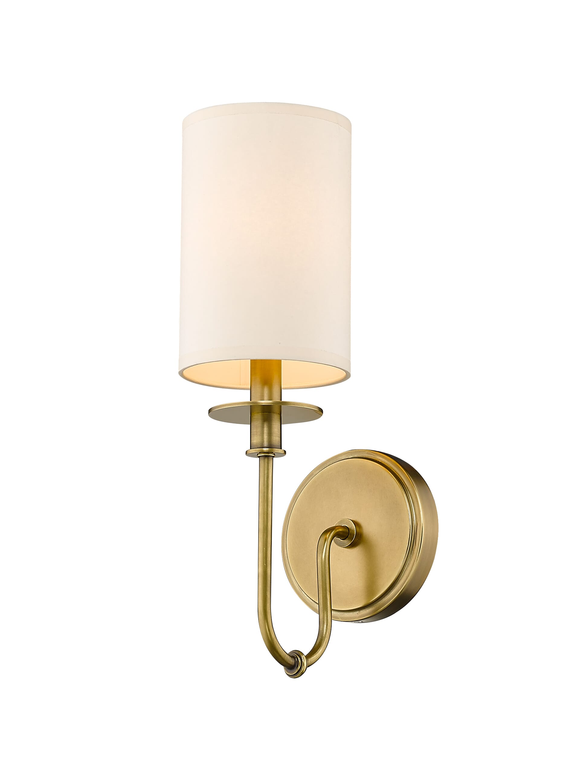 Ella 1-Light Wall Sconce In Rubbed Brass