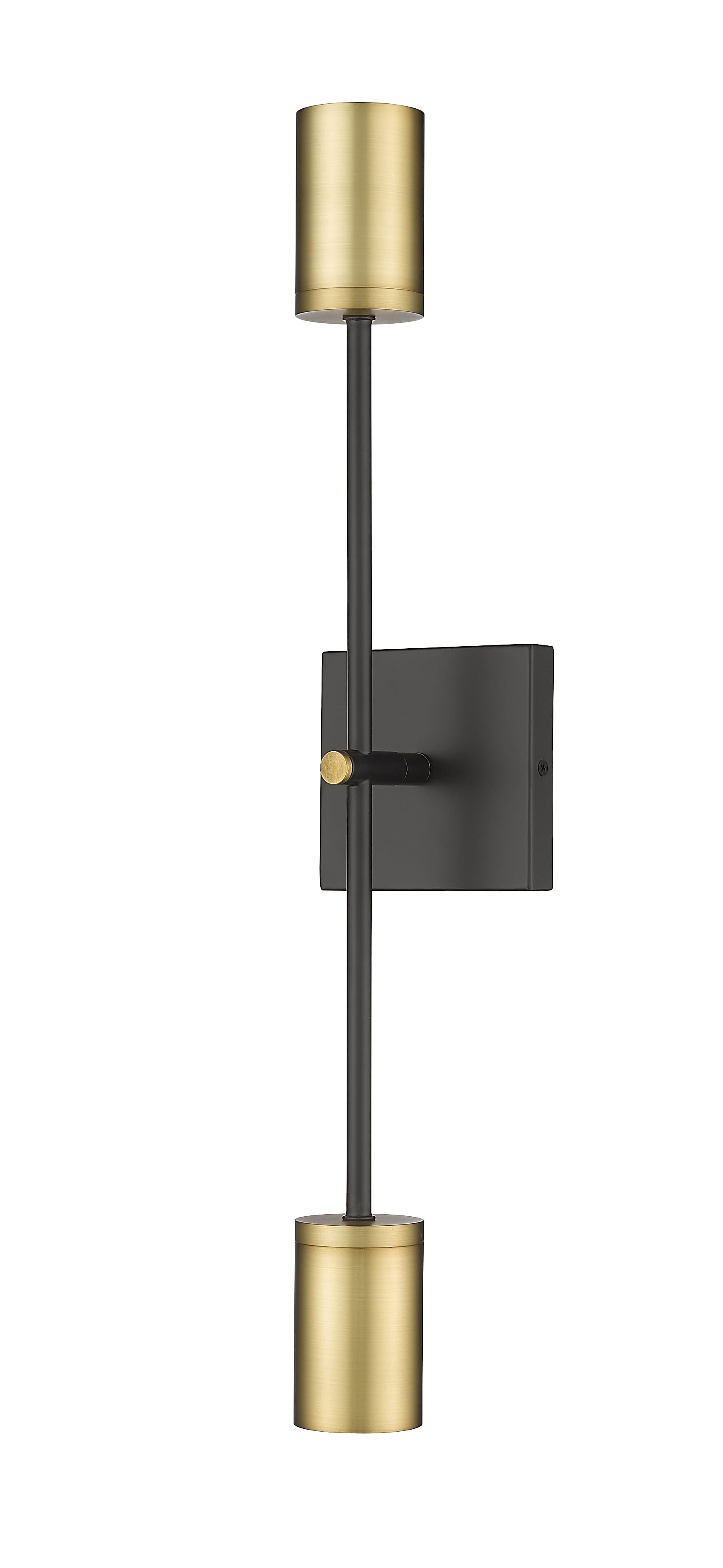 Calumet 2-Light Wall Sconce In Matte Black With Olde Brass