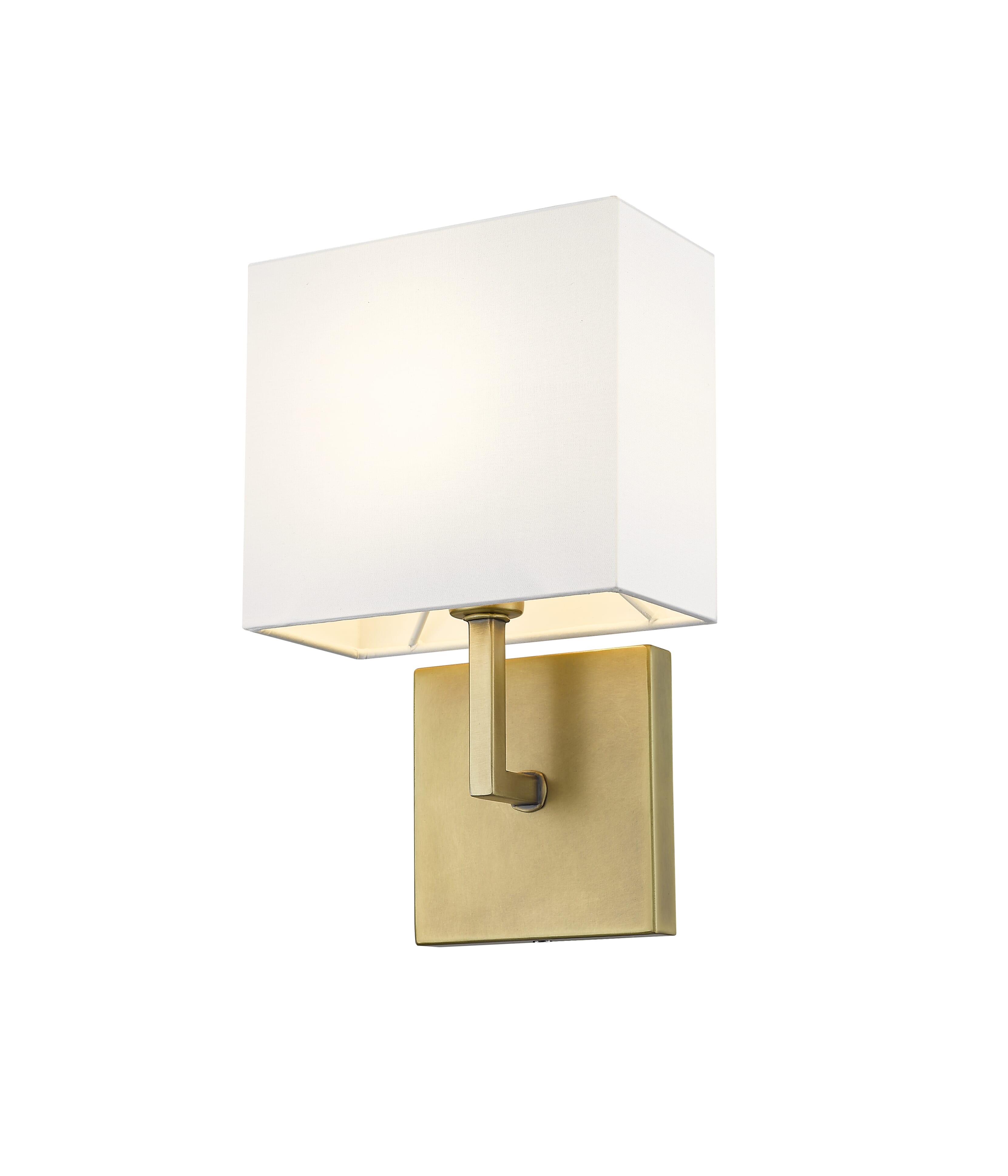 Saxon 1-Light Wall Sconce In Rubbed Brass