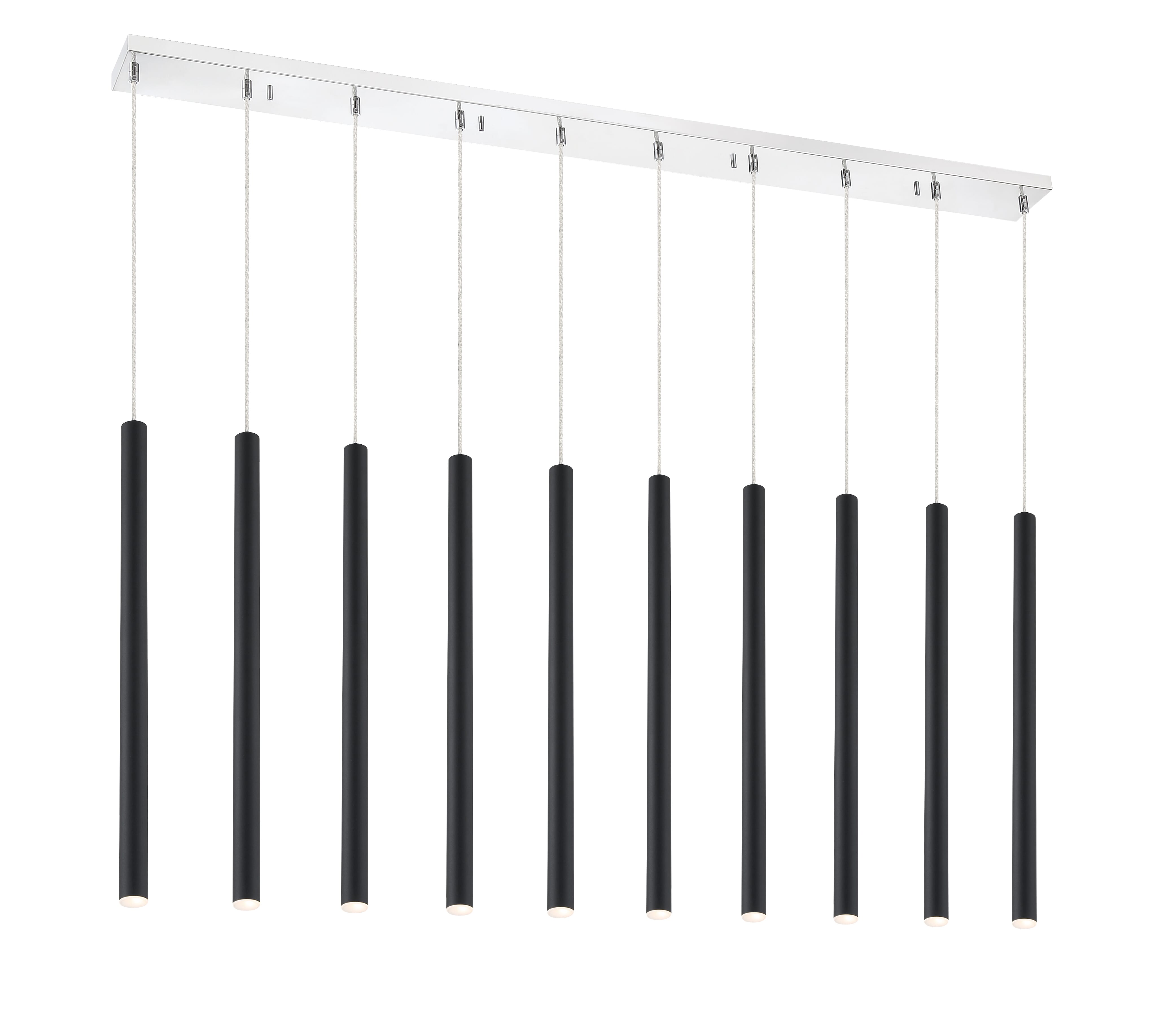 Forest 10-Light Linear Pendant Light In Chrome | eBay Forest 10-Light Linear Pendant Light In Chrome | eBay